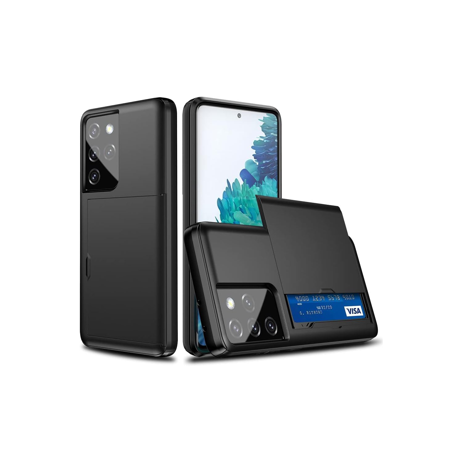 [Wallet Armor] Étui protecteur robuste pour Galaxy S20 de Samsung résistant aux chocs [Credit Card Holder]