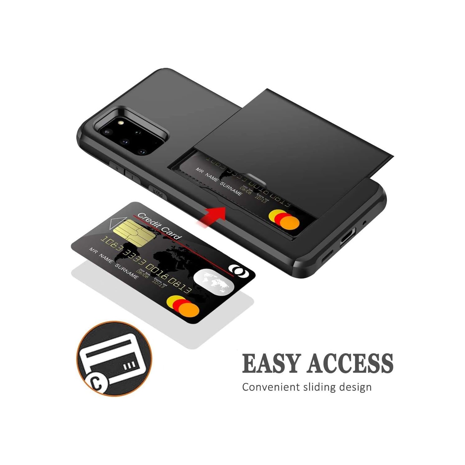 [Wallet Armor] Étui protecteur robuste pour Galaxy S20 de Samsung résistant aux chocs [Credit Card Holder]