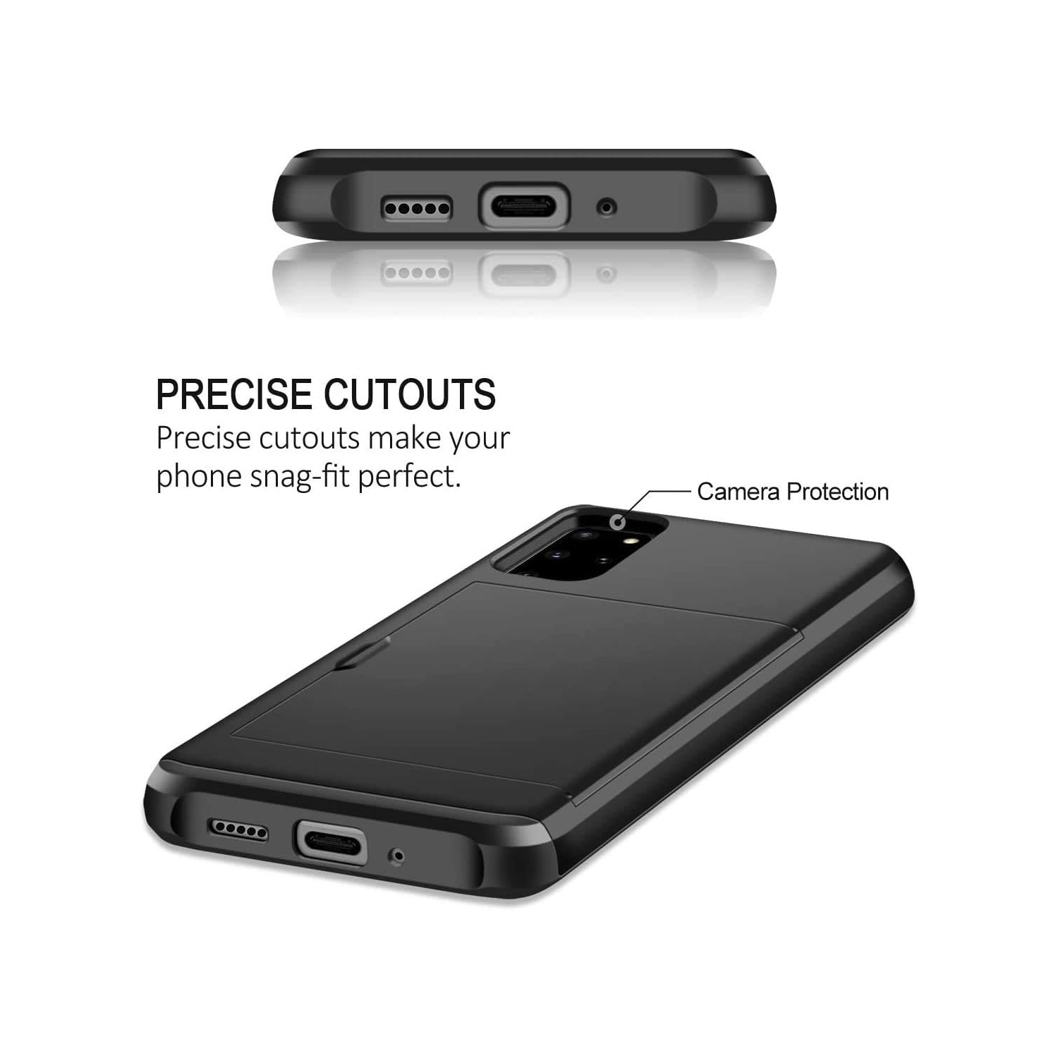 [Wallet Armor] Étui protecteur robuste pour Galaxy S20 de Samsung résistant aux chocs [Credit Card Holder]