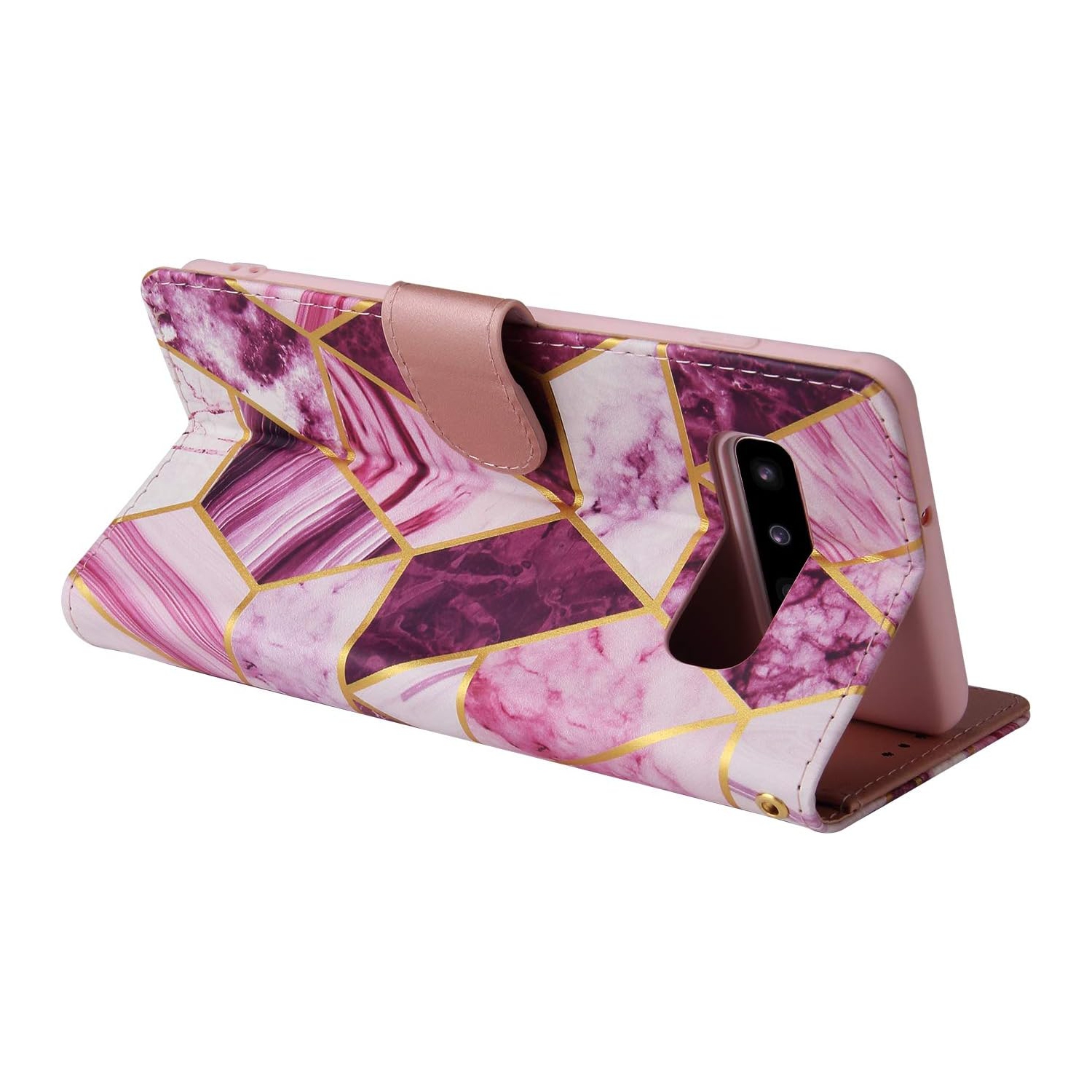 Compatible avec l'étui portefeuille en verre trempé avec support à cartes à rabat pour Galaxy S10e de Samsung