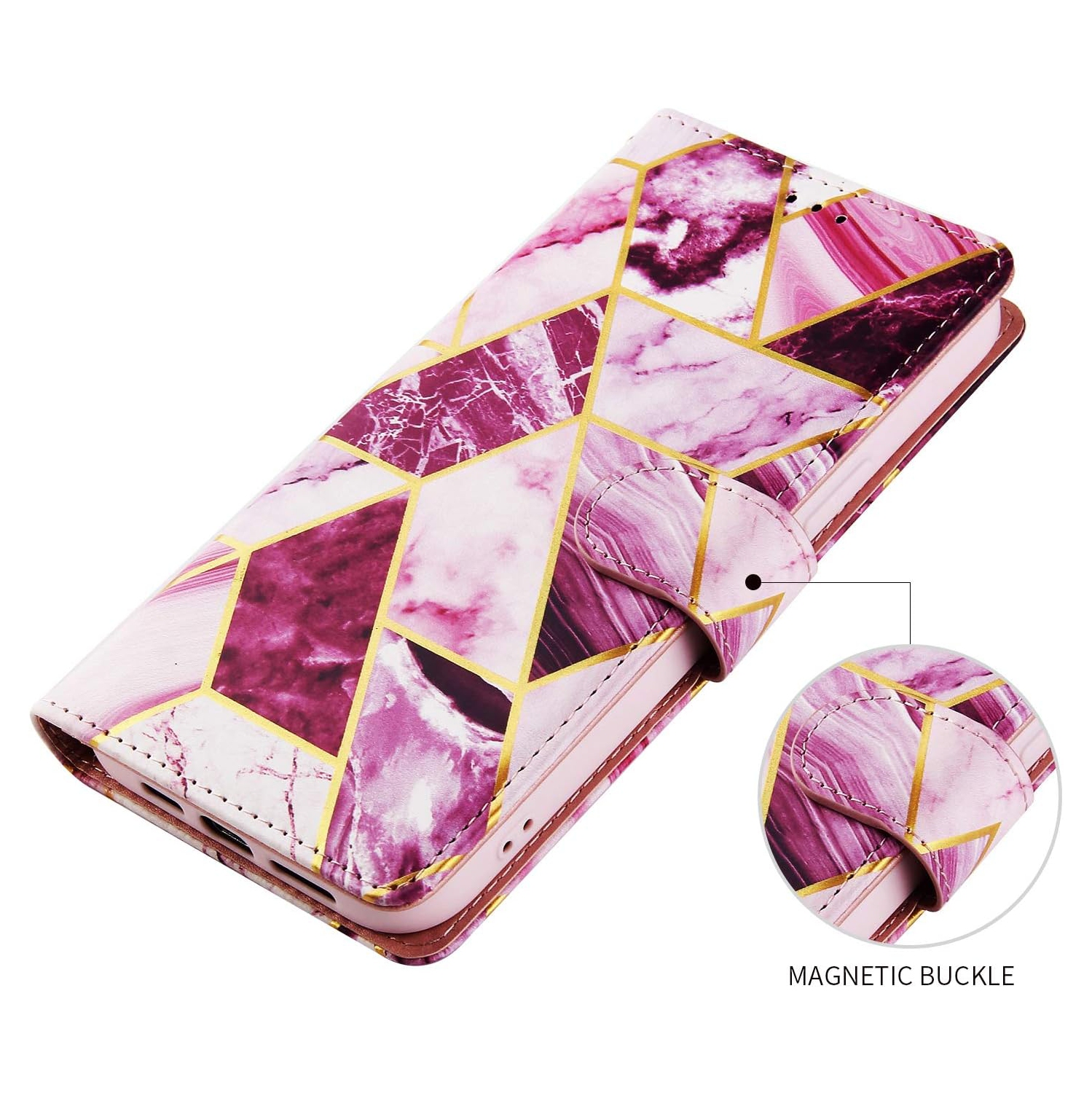 Compatible avec l'étui portefeuille en verre trempé avec support à cartes à rabat pour Galaxy S10e de Samsung