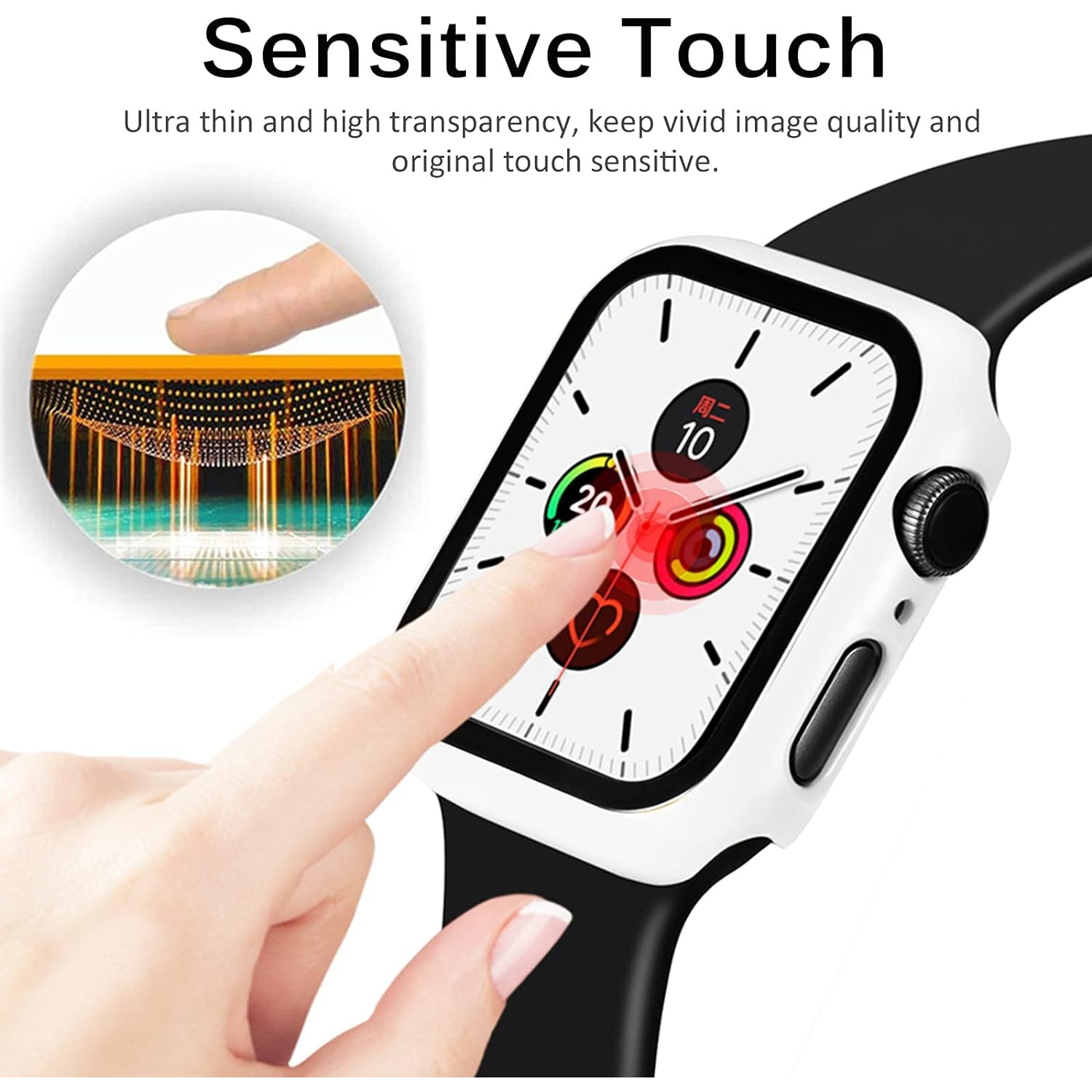 Compatible avec l'étui 42&nbsp;mm pour Apple Watch Series 3 2 1 avec protecteur d'écran, et l'ordinateur rigide antichoc et mat