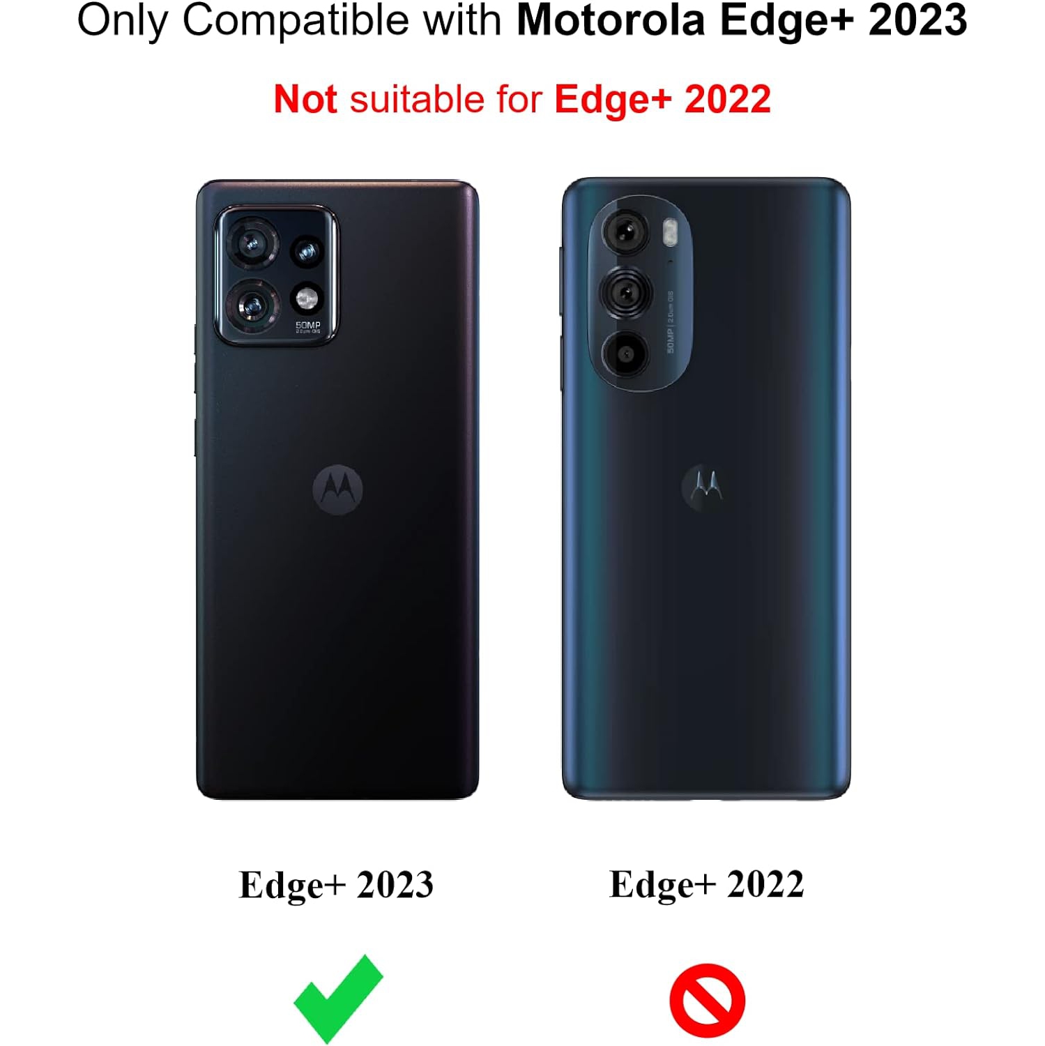 Case for Motorola Edge Plus 2023 Clear Cover with Reinforced Corner Bumper Slim Fit Shockproof