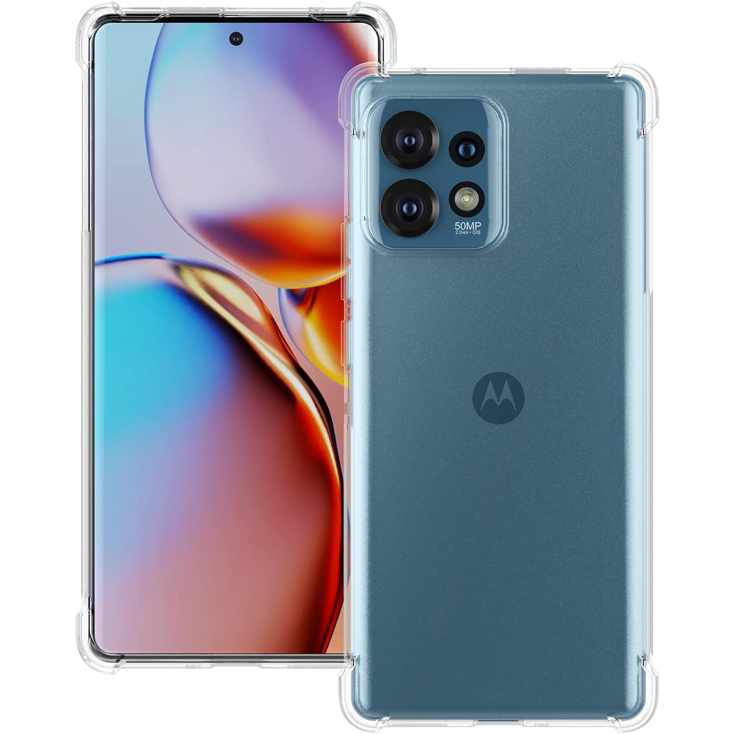 Case for Motorola Edge Plus 2023 Clear Cover with Reinforced Corner Bumper Slim Fit Shockproof