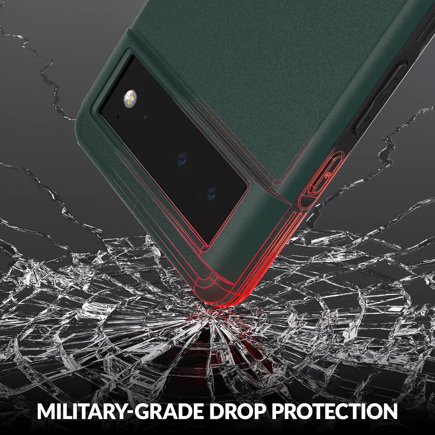 Slim Guard for Google Pixel 6, Shockproof Case for Google Pixel 6 - Forest Green