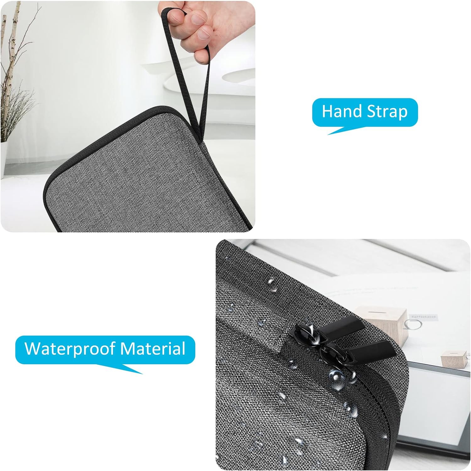 Étui de rangement rigide de voyage pour accessoires électroniques Chargeur Cordon disque dur externe portatif USB