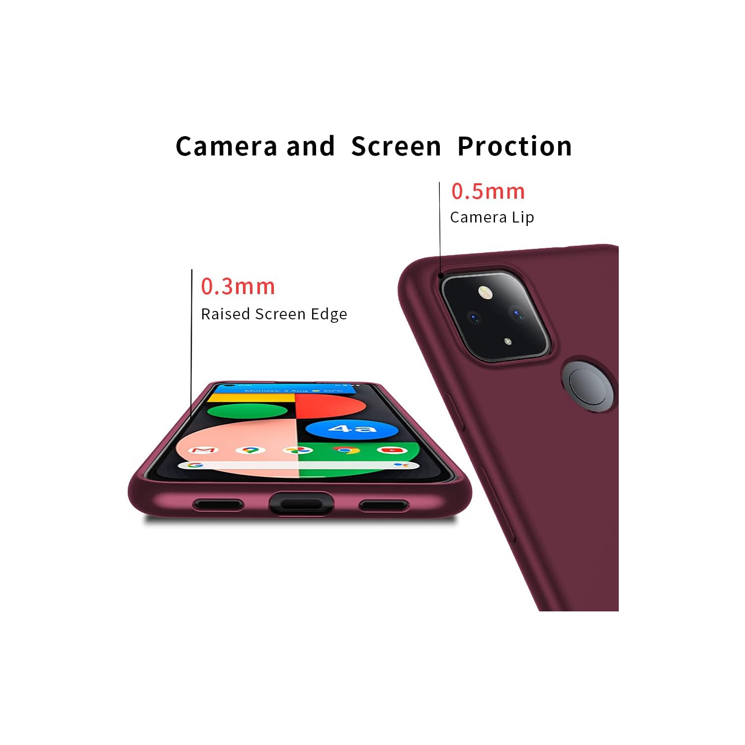 Google Pixel 4a 5G Case Thin Ultra Slim Fit Mobile Phone Case Soft Flexible TPU Matte Finish Light Coating Grip