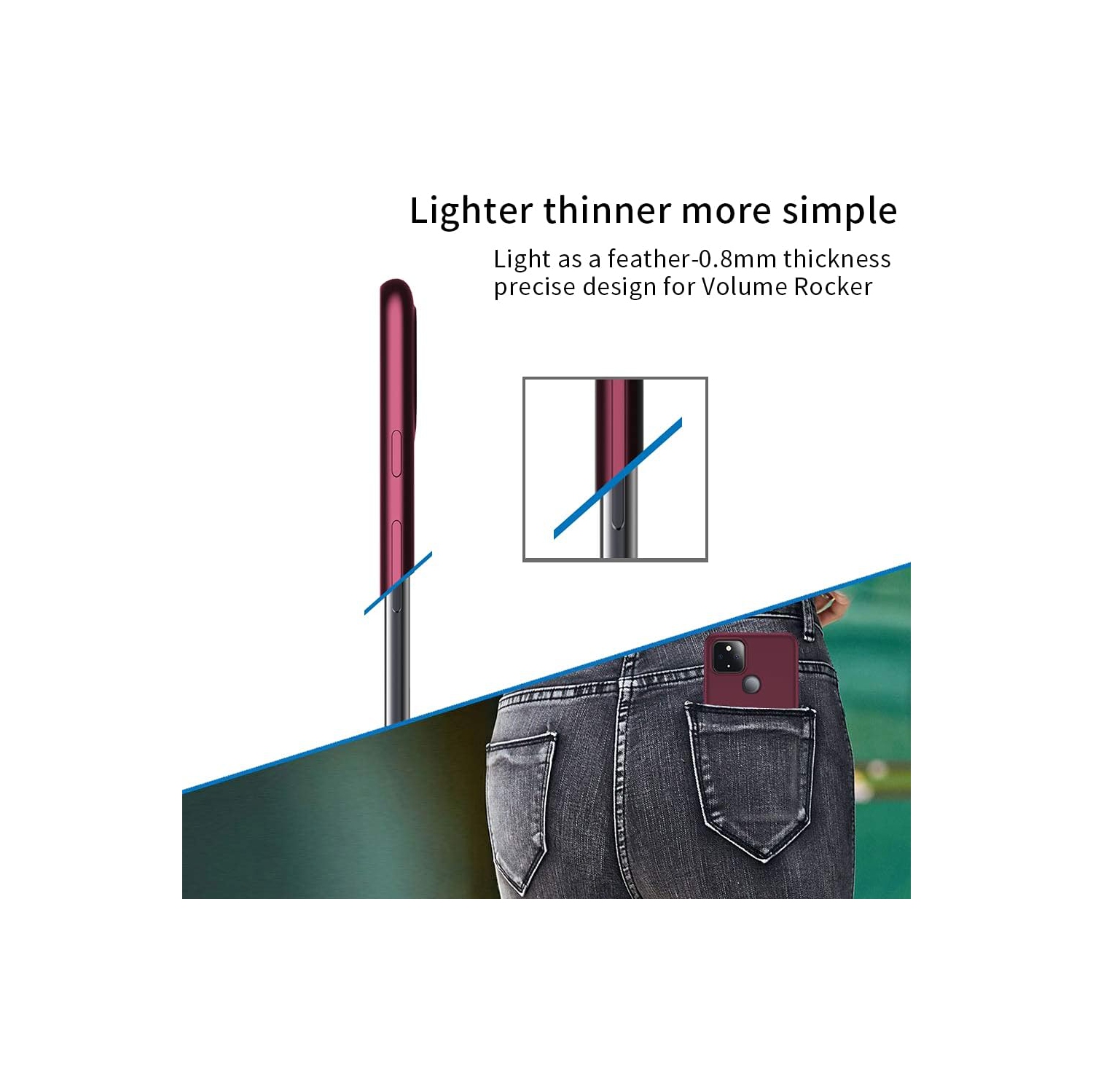 Google Pixel 4a 5G Case Thin Ultra Slim Fit Mobile Phone Case Soft Flexible TPU Matte Finish Light Coating Grip