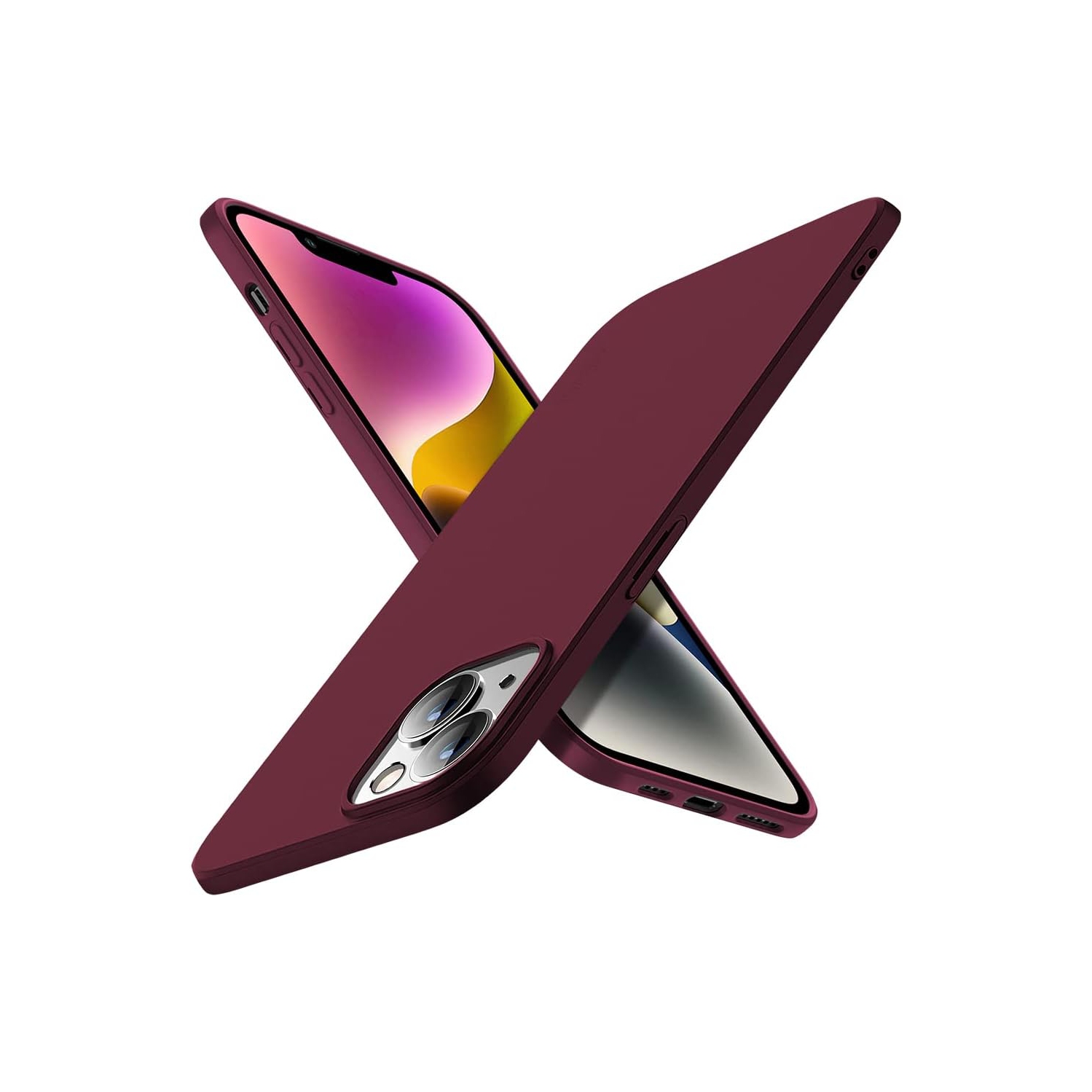 Compatible iPhone 14 Plus Case Slim Fit Ultra-Thin [Guardian Series] Soft TPU Matte Finish Coating Phone Cases