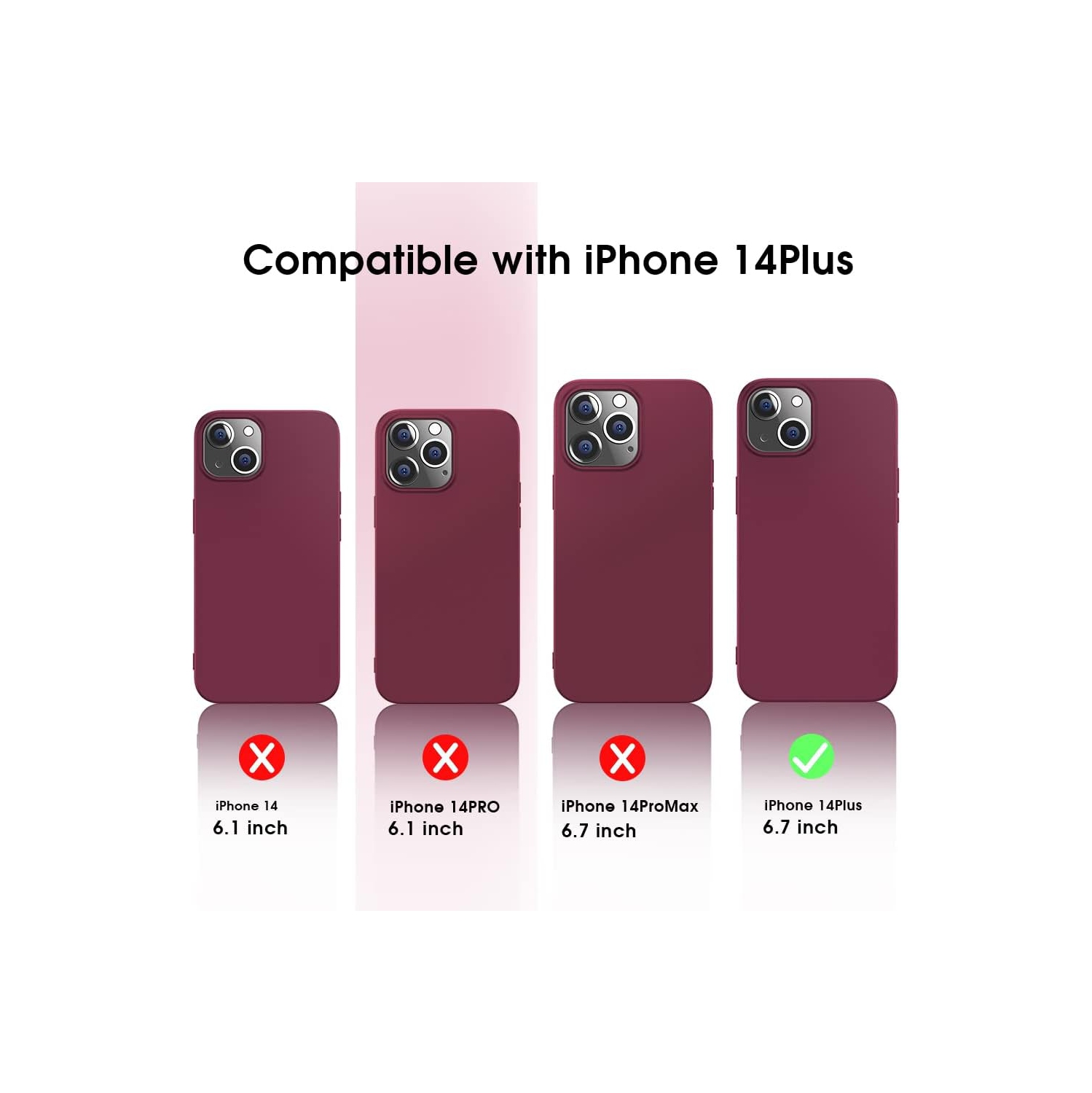 Compatible iPhone 14 Plus Case Slim Fit Ultra-Thin [Guardian Series] Soft TPU Matte Finish Coating Phone Cases