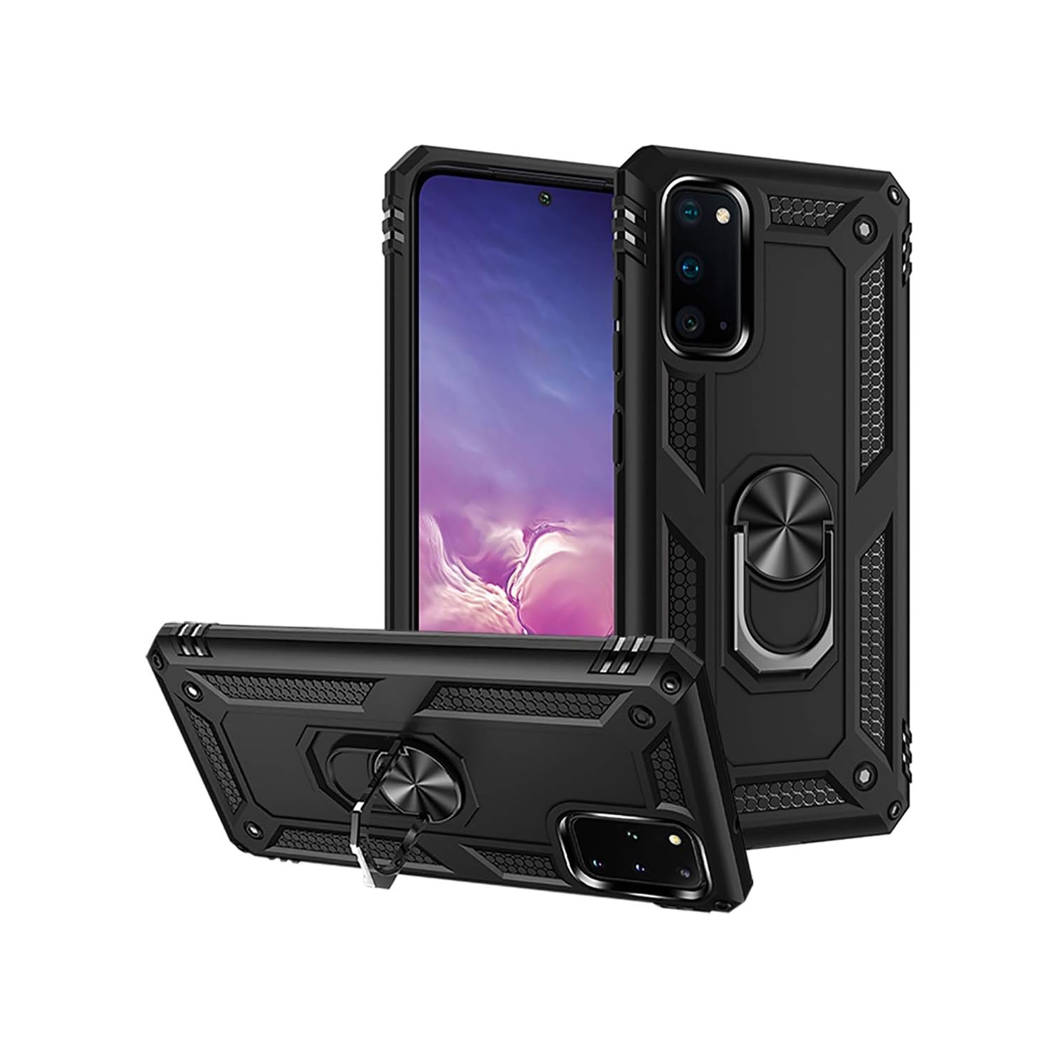 Étui pour Galaxy S20/étui pour Samsung S20 5G, [qualité militaire] [anneau en métal] [support magnétique] Defender robuste