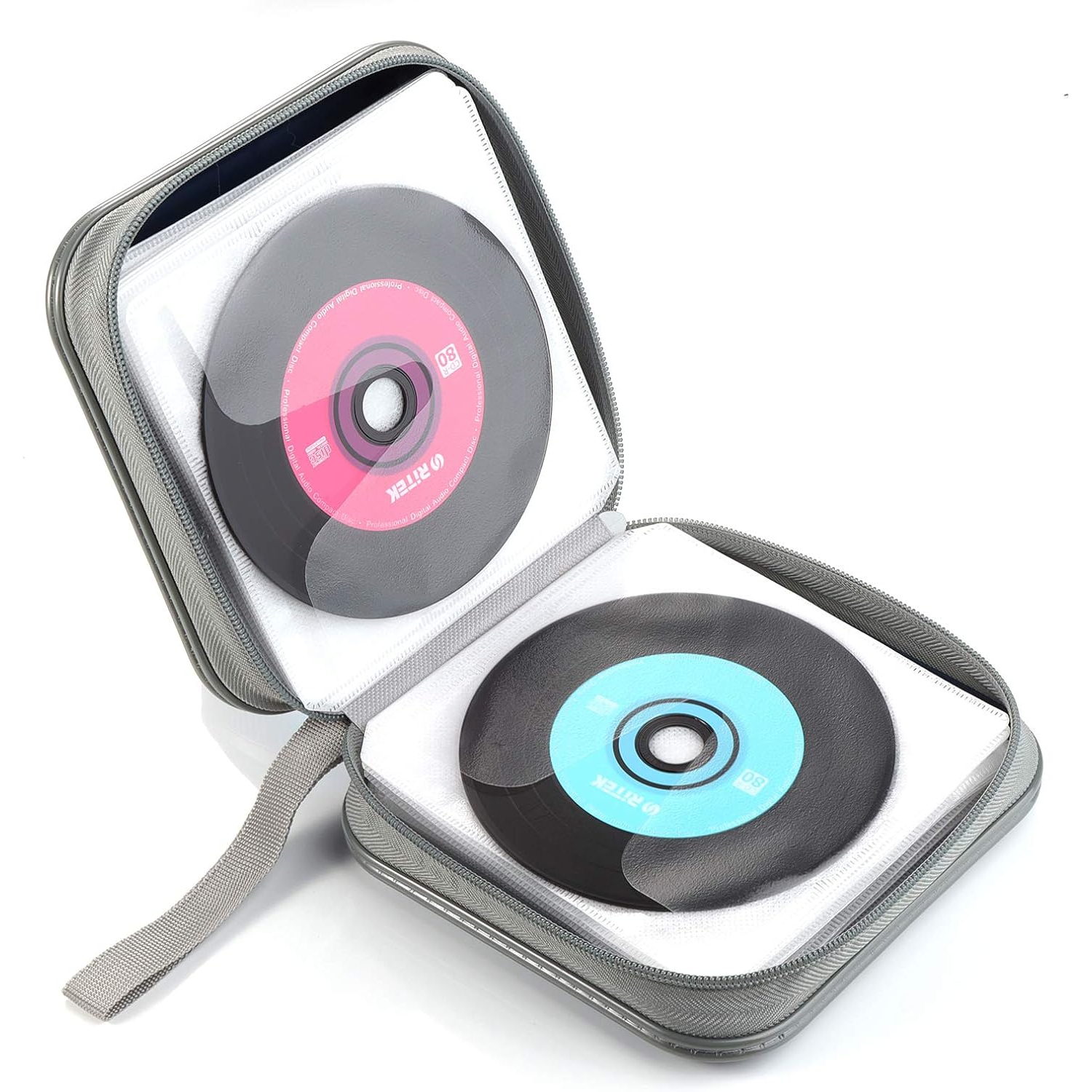 CD Case, 48 Capacity Hard Plastic DVD Case Holder Organizer Storage Bag Portable Game Music Movie CD Disc