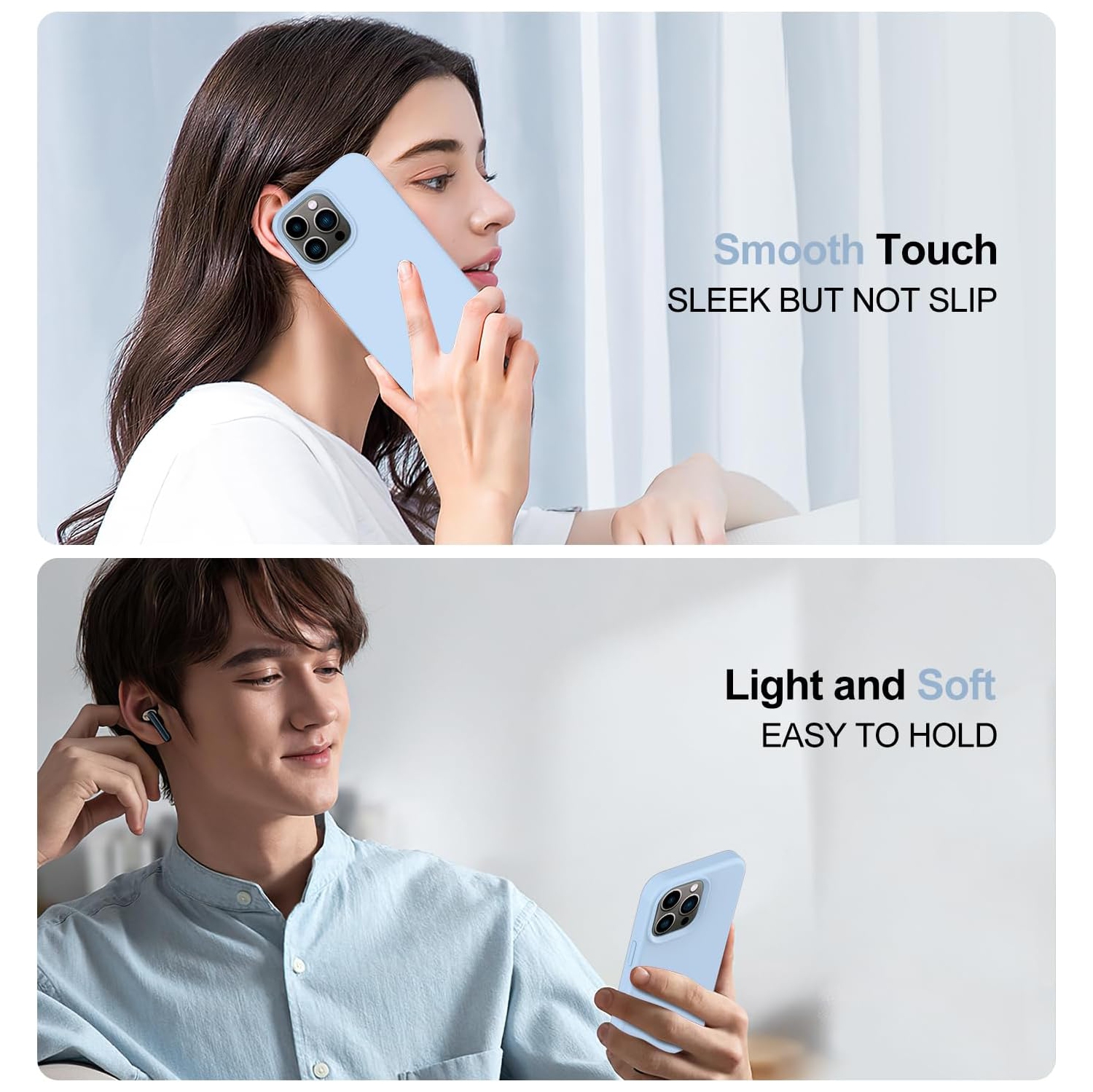 Compatible with iPhone 15 Pro Max Case with Screen Protector,Upgraded Liquid Silky Soft Silicone