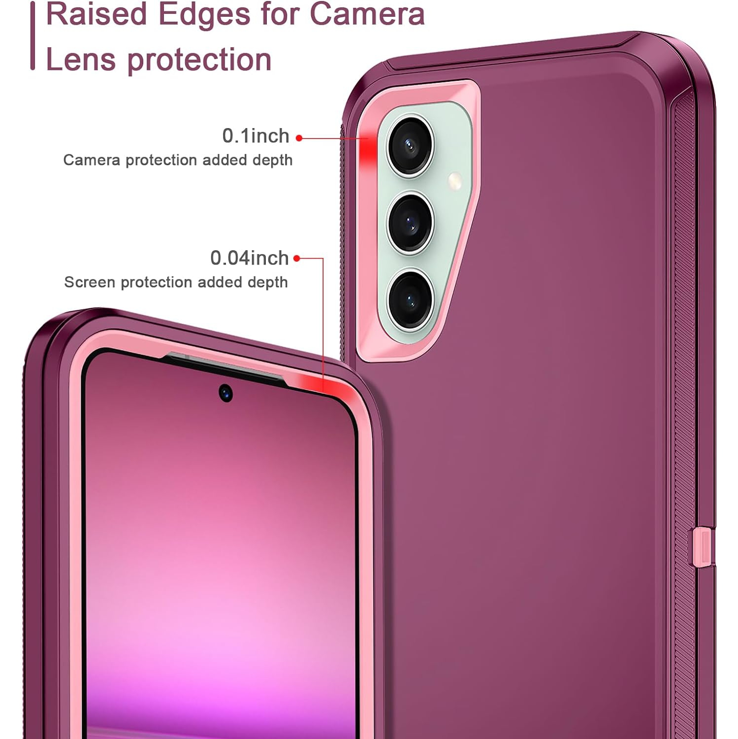 for Samsung Galaxy S23 FE 5G Case Shockproof Dust/Drop Proof 3-Layer Full Body Protection [Without Screen