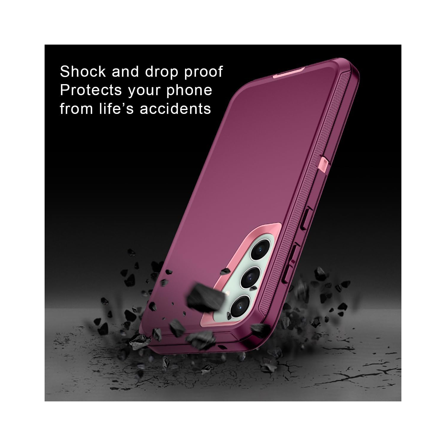 for Samsung Galaxy S23 FE 5G Case Shockproof Dust/Drop Proof 3-Layer Full Body Protection [Without Screen