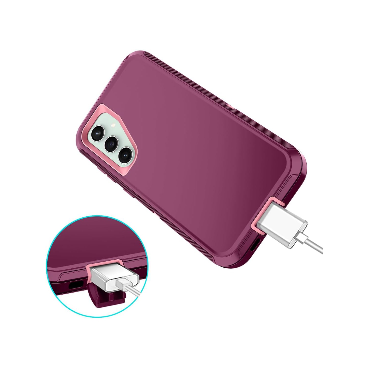 for Samsung Galaxy S23 FE 5G Case Shockproof Dust/Drop Proof 3-Layer Full Body Protection [Without Screen