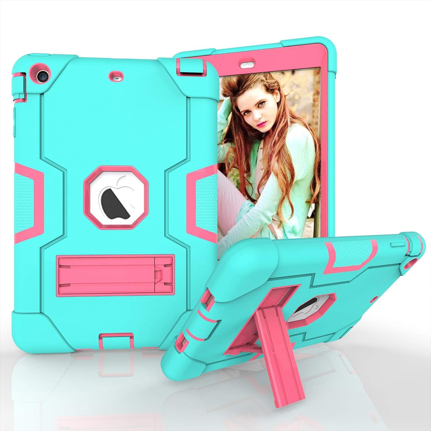 Case for iPad Mini 1/2/3 Retina Case,iPad Mini Case,iPad Mini 2 Case,iPad Mini 3 Case,3 IN 1 Hybrid [Soft&Hard]