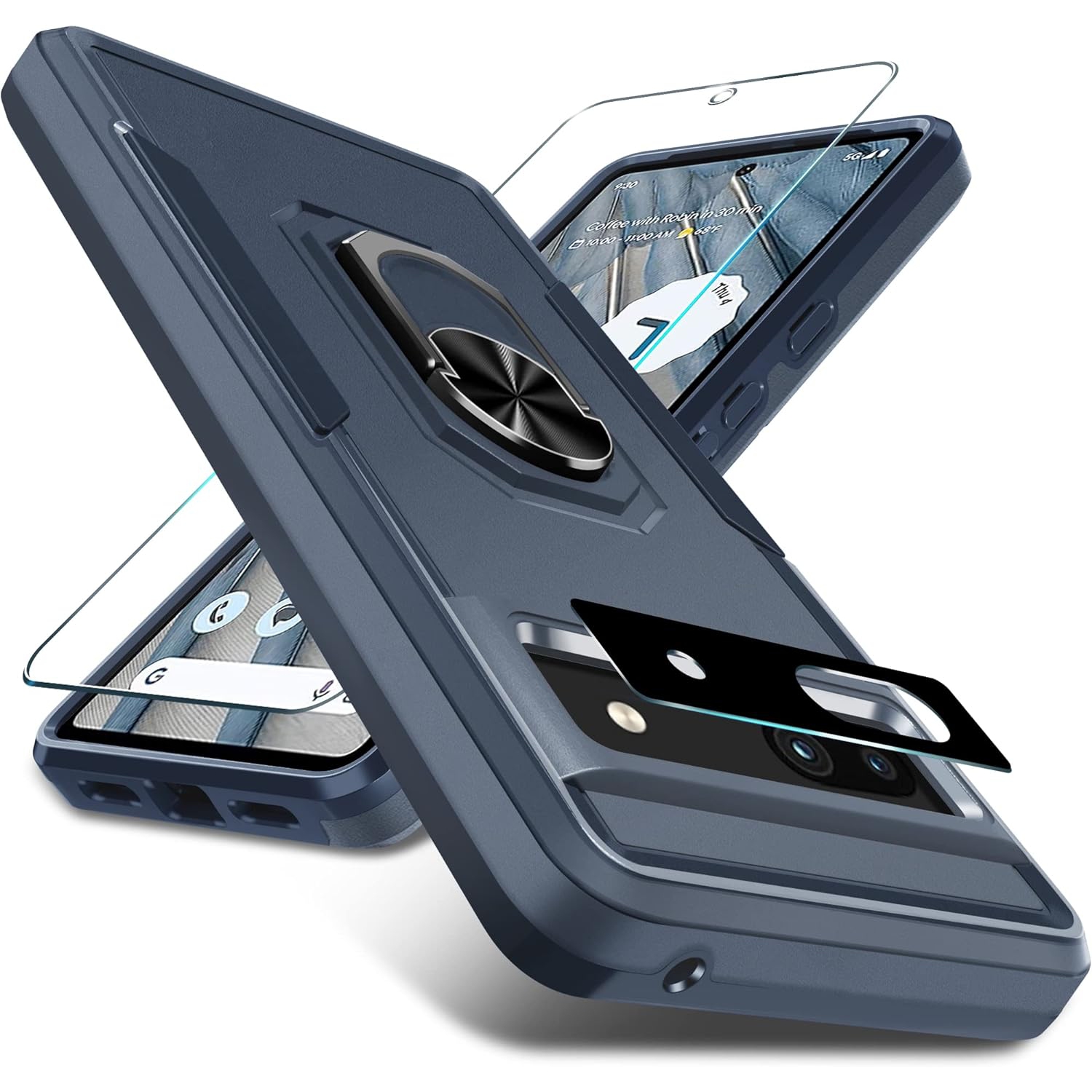 Pour un étui pour Pixel 7a de Google avec protecteur d'écran et protecteur d'objectif d'appareil photo, un téléphone protecteur robuste et résistant