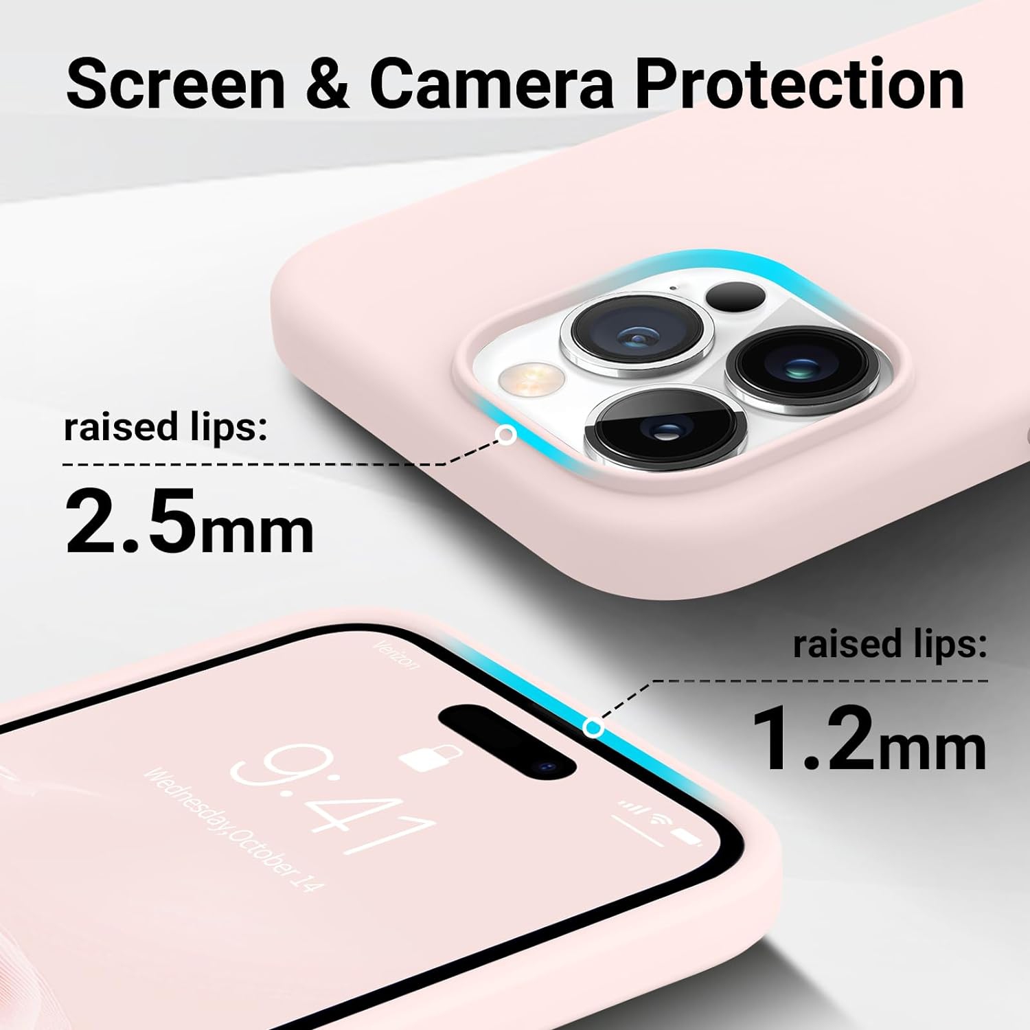 Compatible with iPhone 15 Pro Max Case 6.7 inch, Silky Touch Premium Soft Liquid Silicone Rubber