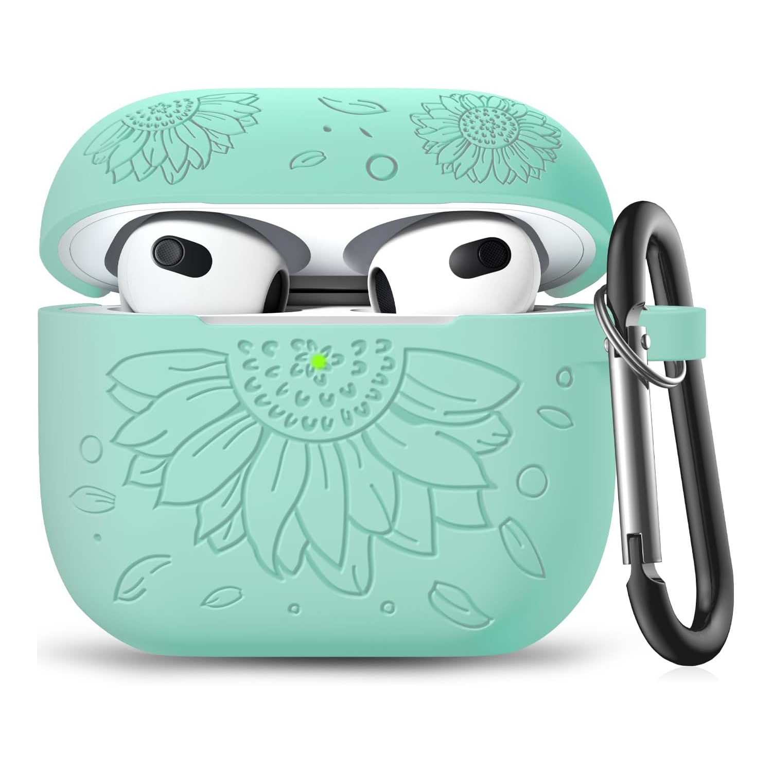 for Airpods 3rd Generation Case Cover, Sunflower Engraved Skin Cover Compatible for Airpods case 3rd Generation,