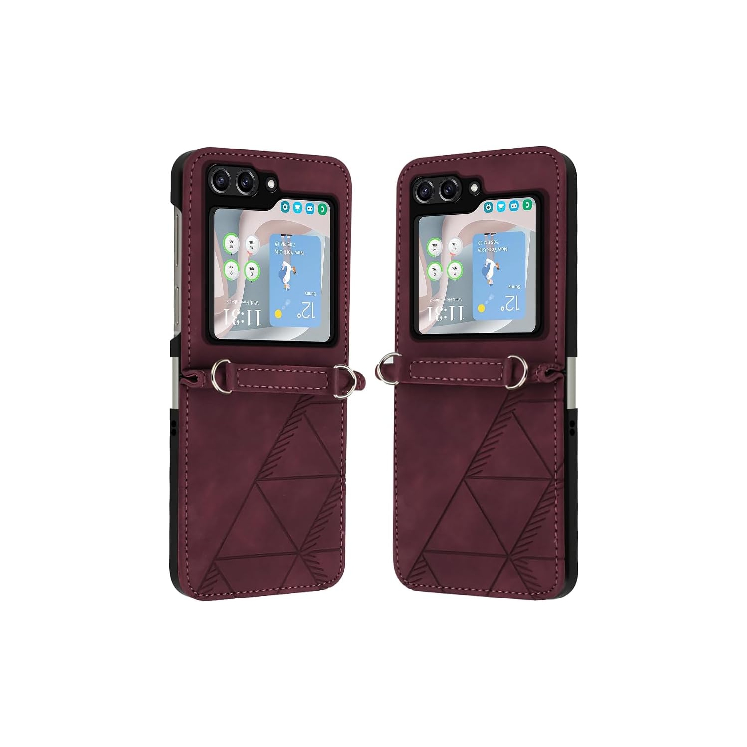 Samsung Galaxy Z Flip 5 Phone Case,Samsung A25 5G PU Leather Wallet Case,Credit Cards Holder Kickstand