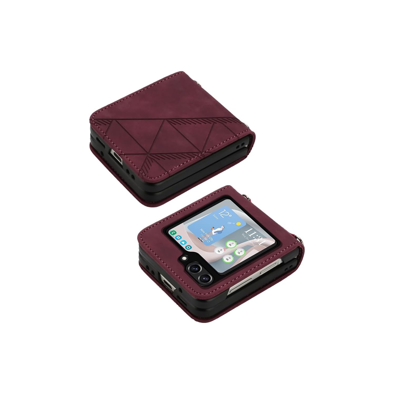 Samsung Galaxy Z Flip 5 Phone Case,Samsung A25 5G PU Leather Wallet Case,Credit Cards Holder Kickstand