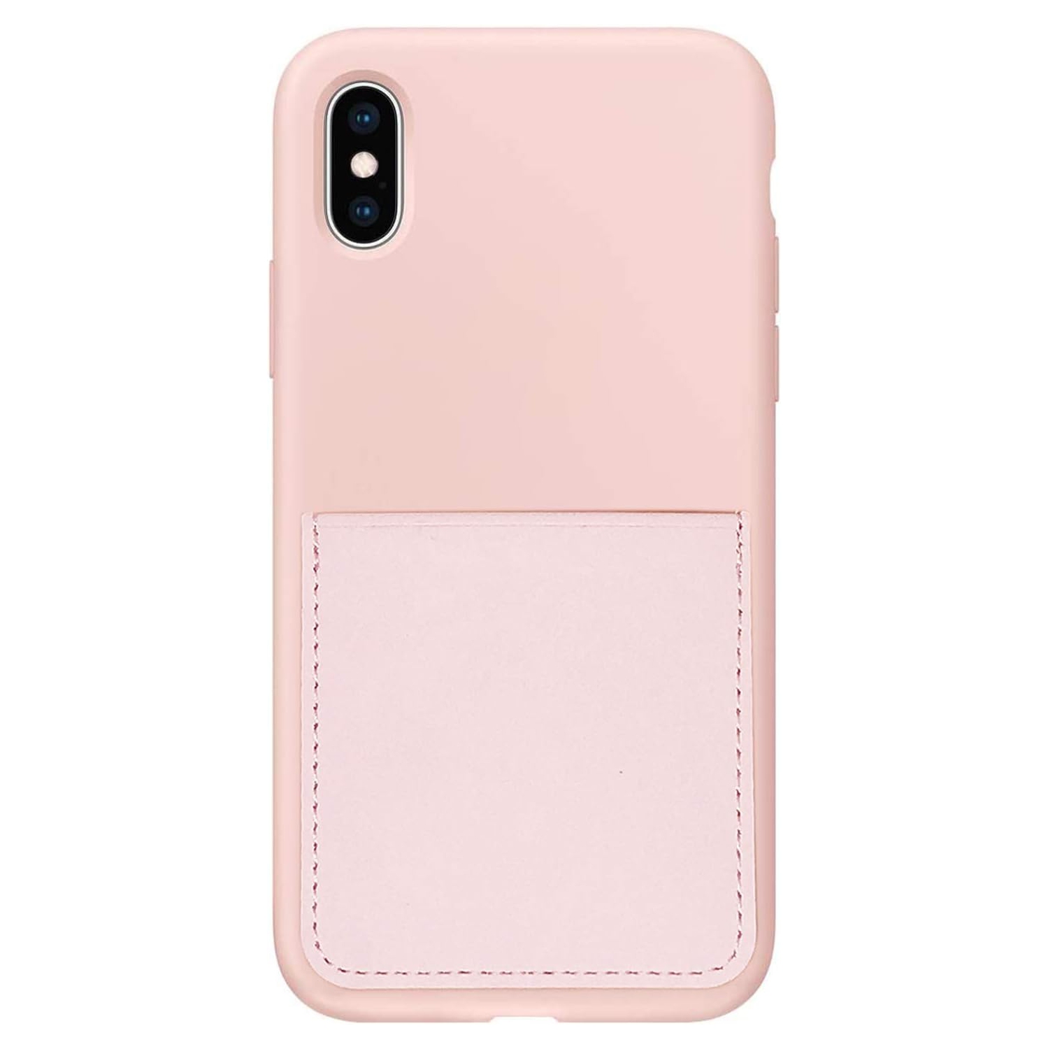Étui en silicone liquide ultramince compatible avec les téléphones XS/X 10 de iPhone avec fente pour carte ultra-mince et souple
