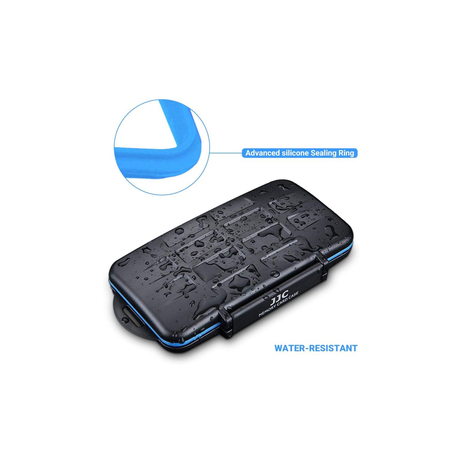 36 fentes; Étui pour cartes SD; Étui pour cartes microSD; porte-cartes CF; espace de stockage pour cartes microSD de 18 Go; Carte SD de 12 Go