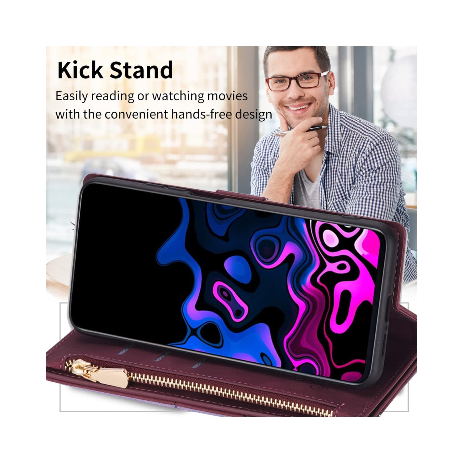 Wallet Case for Google Pixel 6, Vintage Premium PU Leather Cover Flip Case with Card Slots Magnetic Closure