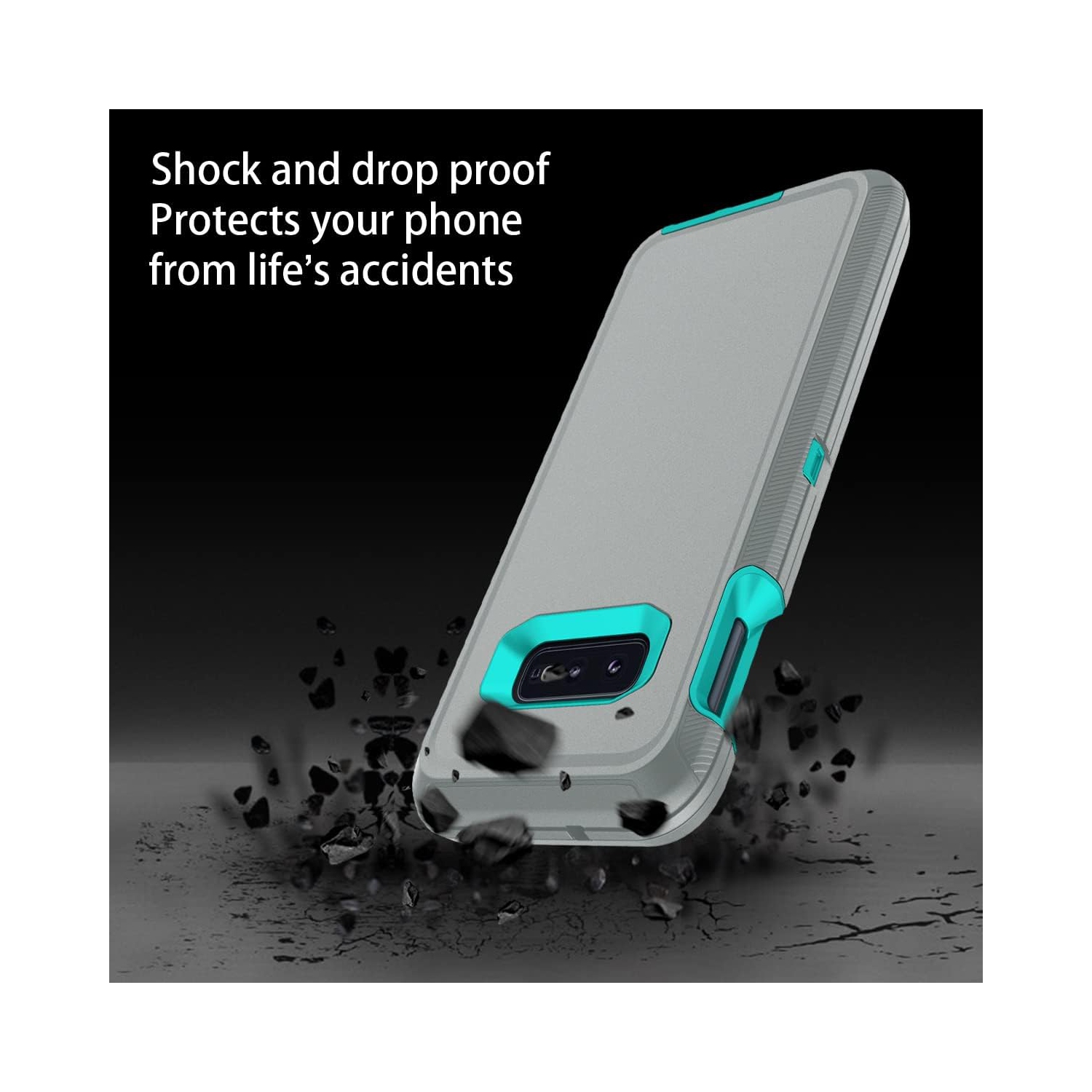 Pour les étuis robustes à 3 couches et à l'épreuve de la poussière et des chutes pour Galaxy S10E [sans protecteur d'écran]