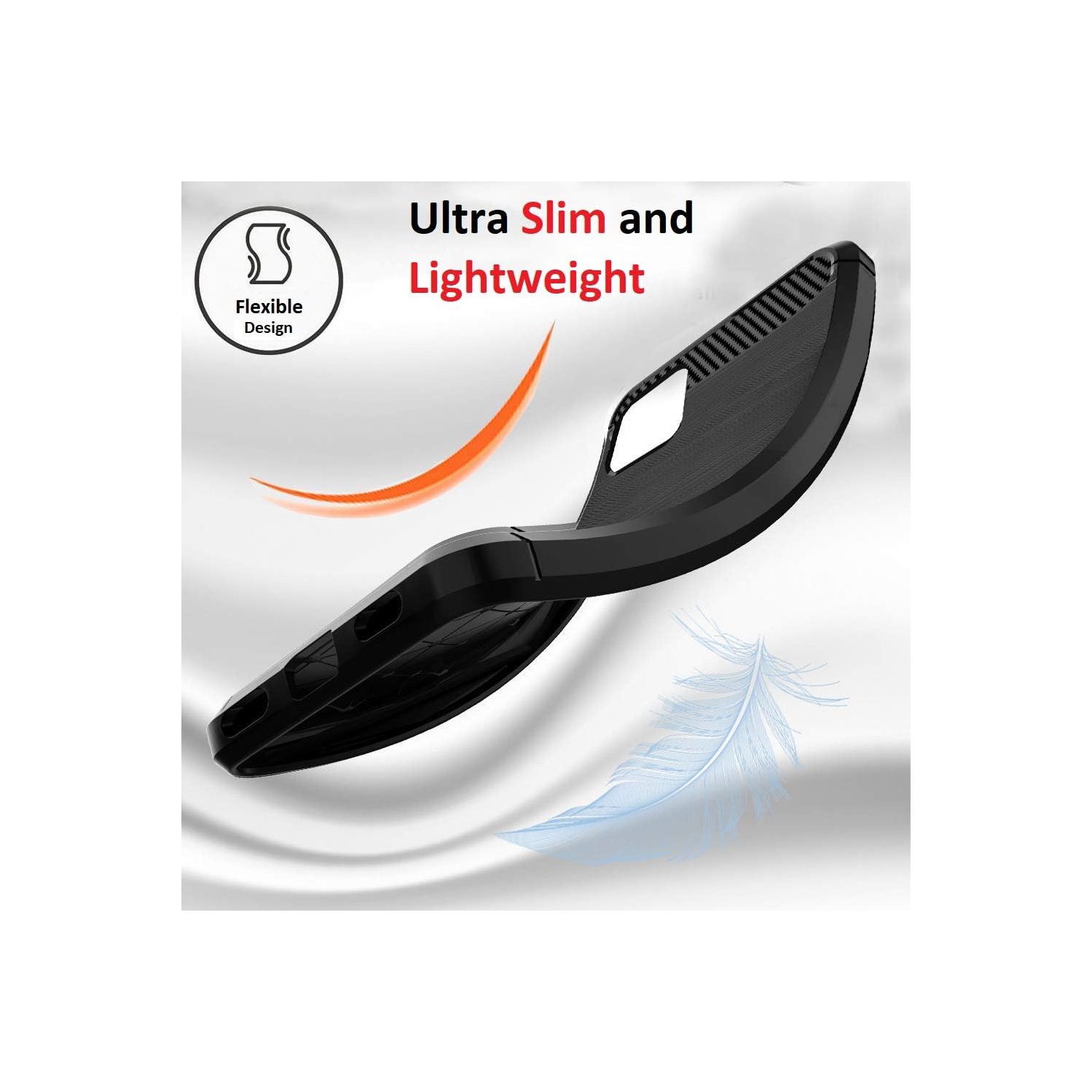 [Fibre de carbone] Étui pour Pixel 4 de Google, durable [absorption des chocs] Étui mince en TPUR mat léger (bleu marine