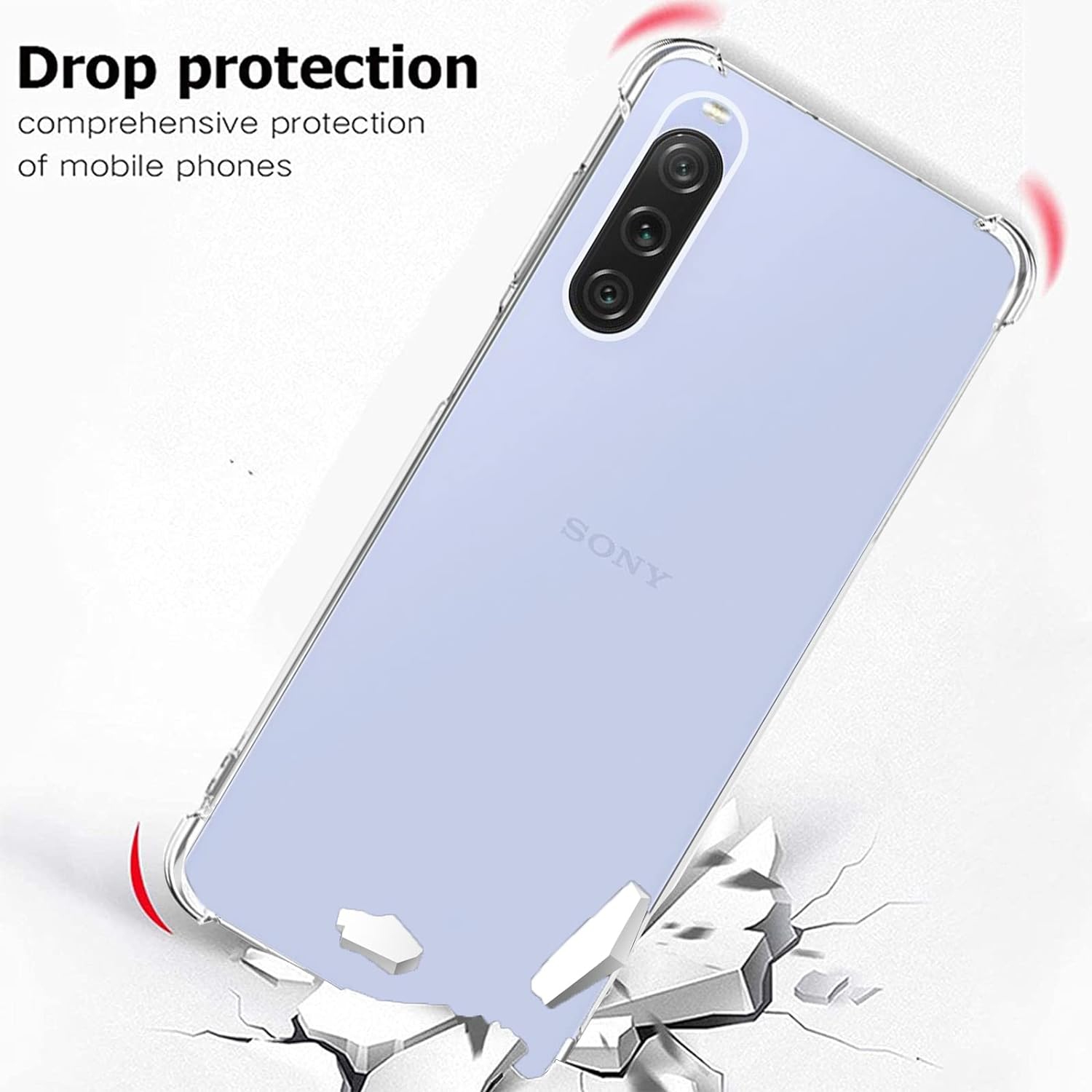 Étui transparent pour Xperia&nbsp;&nbsp;10&nbsp;V de Sony, protecteur ultramince en TPUR antirayure Crystal antichoc