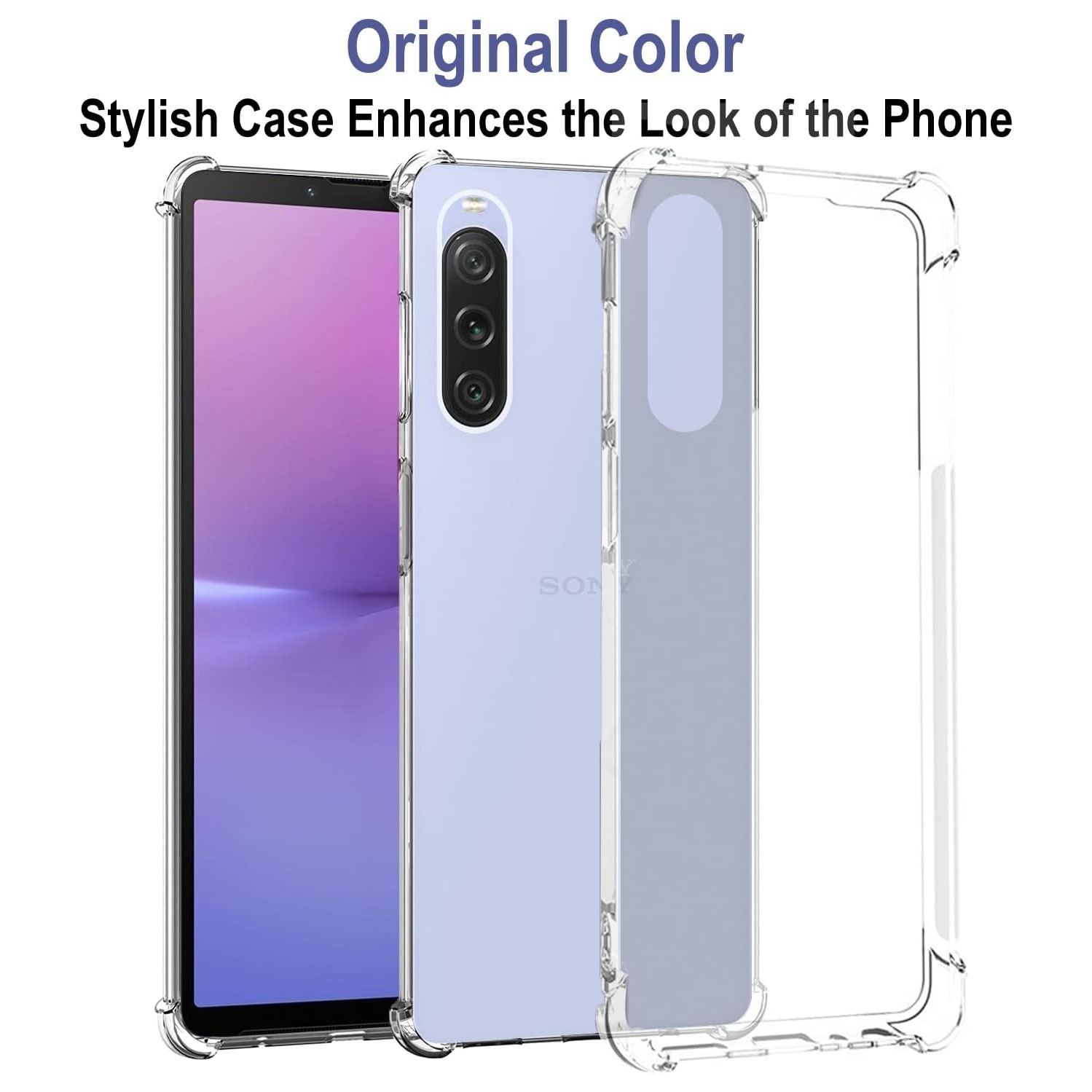 Étui transparent pour Xperia&nbsp;&nbsp;10&nbsp;V de Sony, protecteur ultramince en TPUR antirayure Crystal antichoc