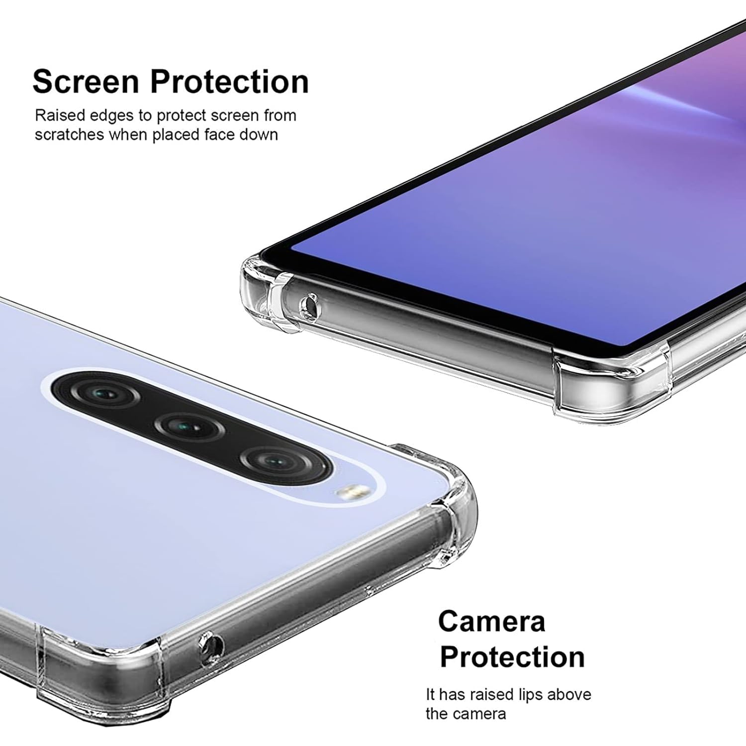 Étui transparent pour Xperia&nbsp;&nbsp;10&nbsp;V de Sony, protecteur ultramince en TPUR antirayure Crystal antichoc