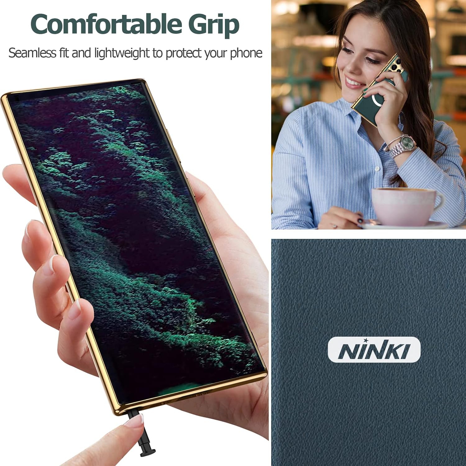 Compatible avec le chargeur sans fil MagSafe pour Galaxy S23 plus de Samsung avec étui en cuir magnétique et en cuir plaqué antichoc