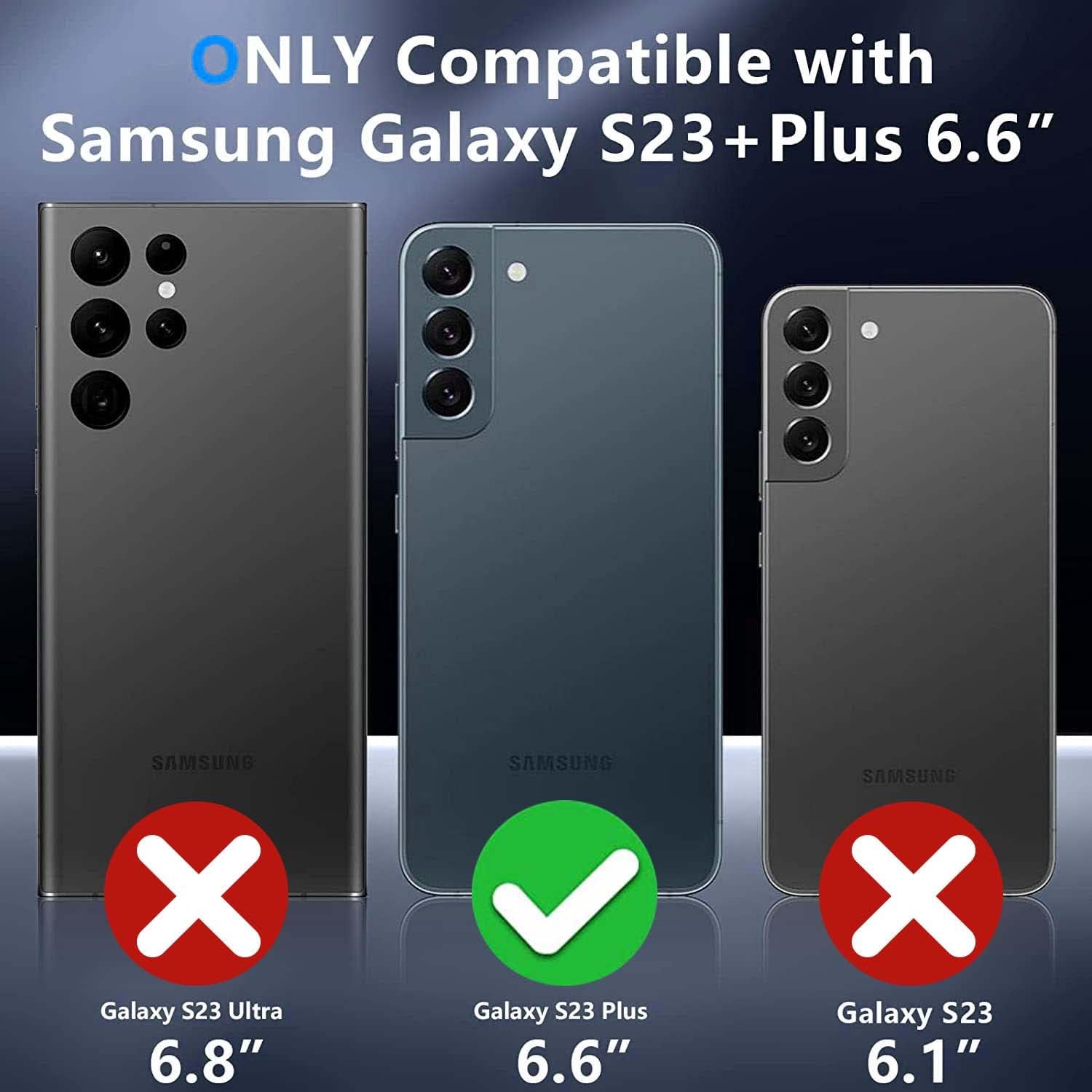 Étui portefeuille pour Galaxy S23+plus 5G, [anti-RFID] étui folio rabattable en cuir pour téléphone cellulaire avec porte-carte de crédit