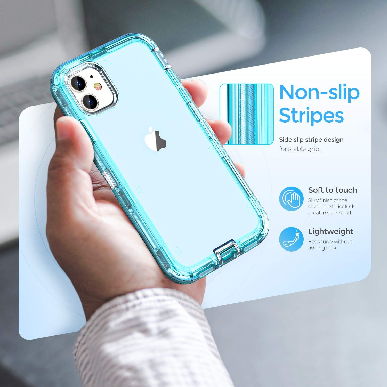 Case Compatible with iPhone 11 pro max Case, Heavy Duty Shockproof Anti-Fall Clear case