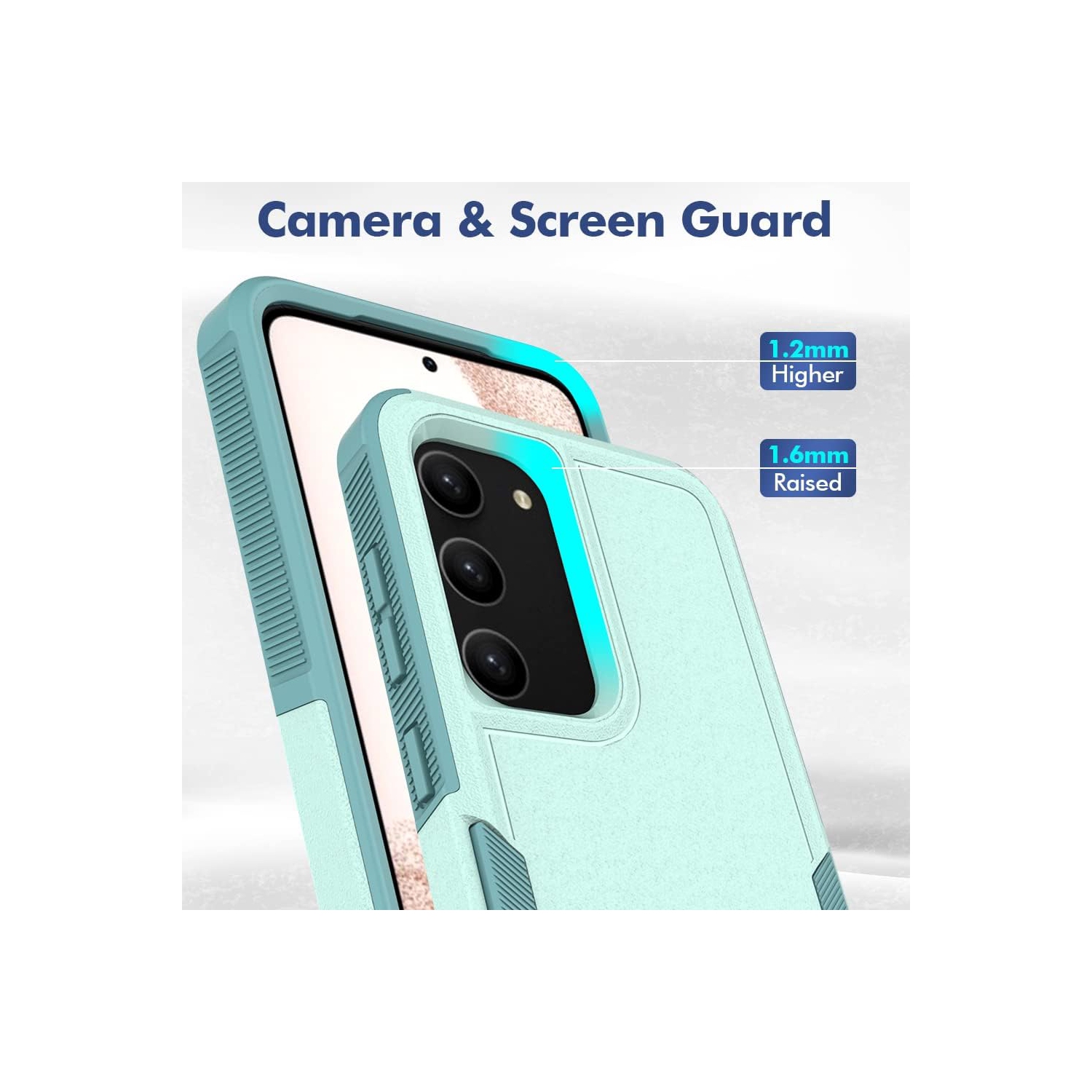 Étui 3-en-1 2 pour Galaxy S23 plus 5G de Samsung avec protecteur d'écran en verre trempé, étui antichoc mince