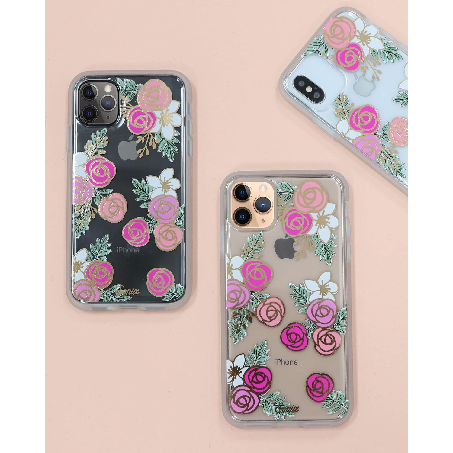 Gatsby Rose Case for iPhone 11 Pro [Military Drop Test Certified] Protective Clear Series for Apple