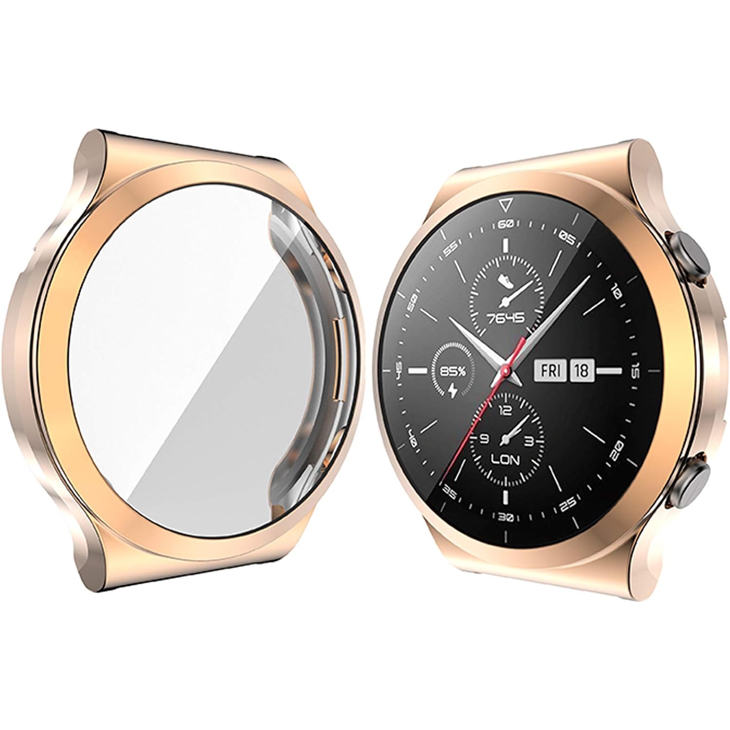 Compatible avec l'étui pour Apple Watch GT 2 Pro, étui protecteur d'écran en TPUR tout autour