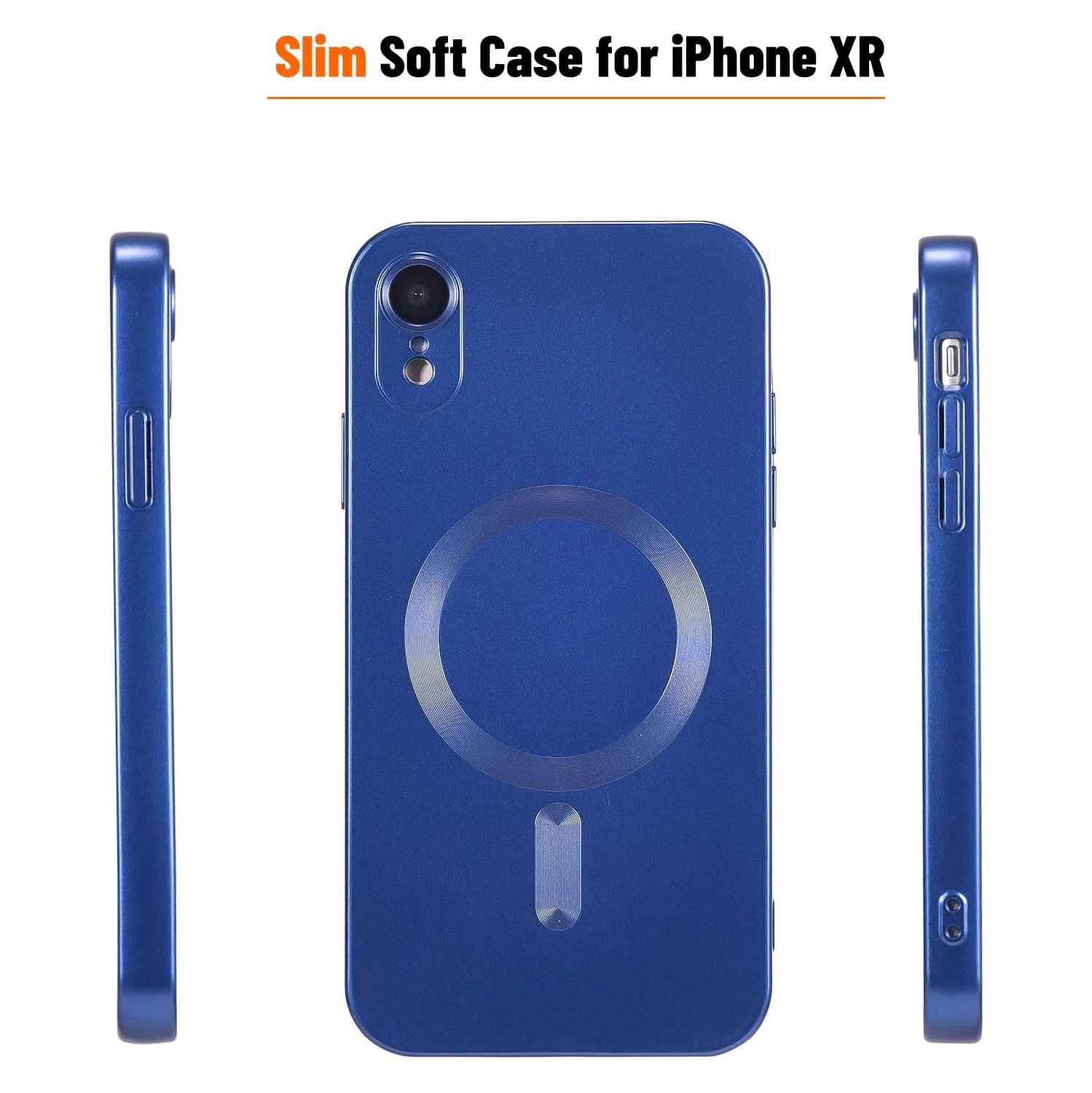 Magnetic for iPhone XR Case,Soft Silicone iPhone XR Phone Case with Camera Protection,Anti-Scratch iPhone XR