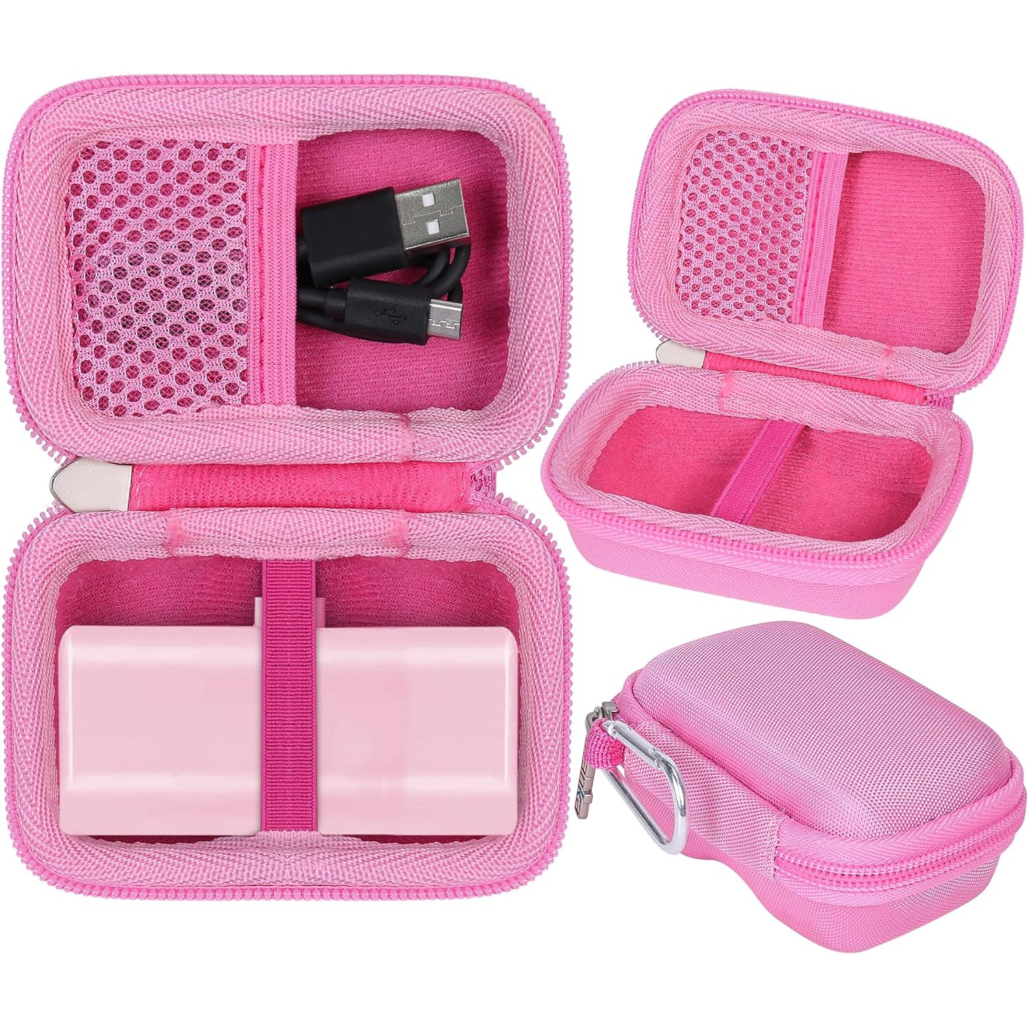 Hard Travel Case Replacement with Anker 621 Nano Power Bank,5,000mAh Portable Charger,Case Only (Pink)