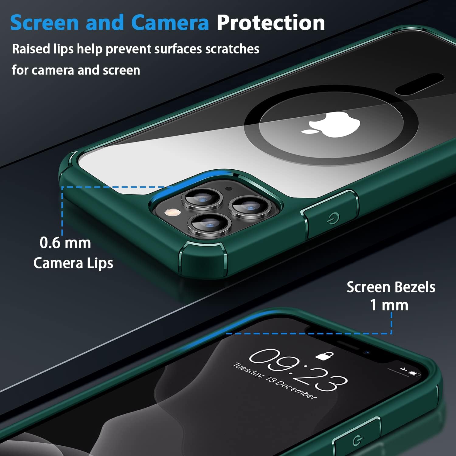 Magnetic Case Compatible with iPhone 11 Pro Case [Compatible with MagSafe] with Screen Protector and Camera Lens