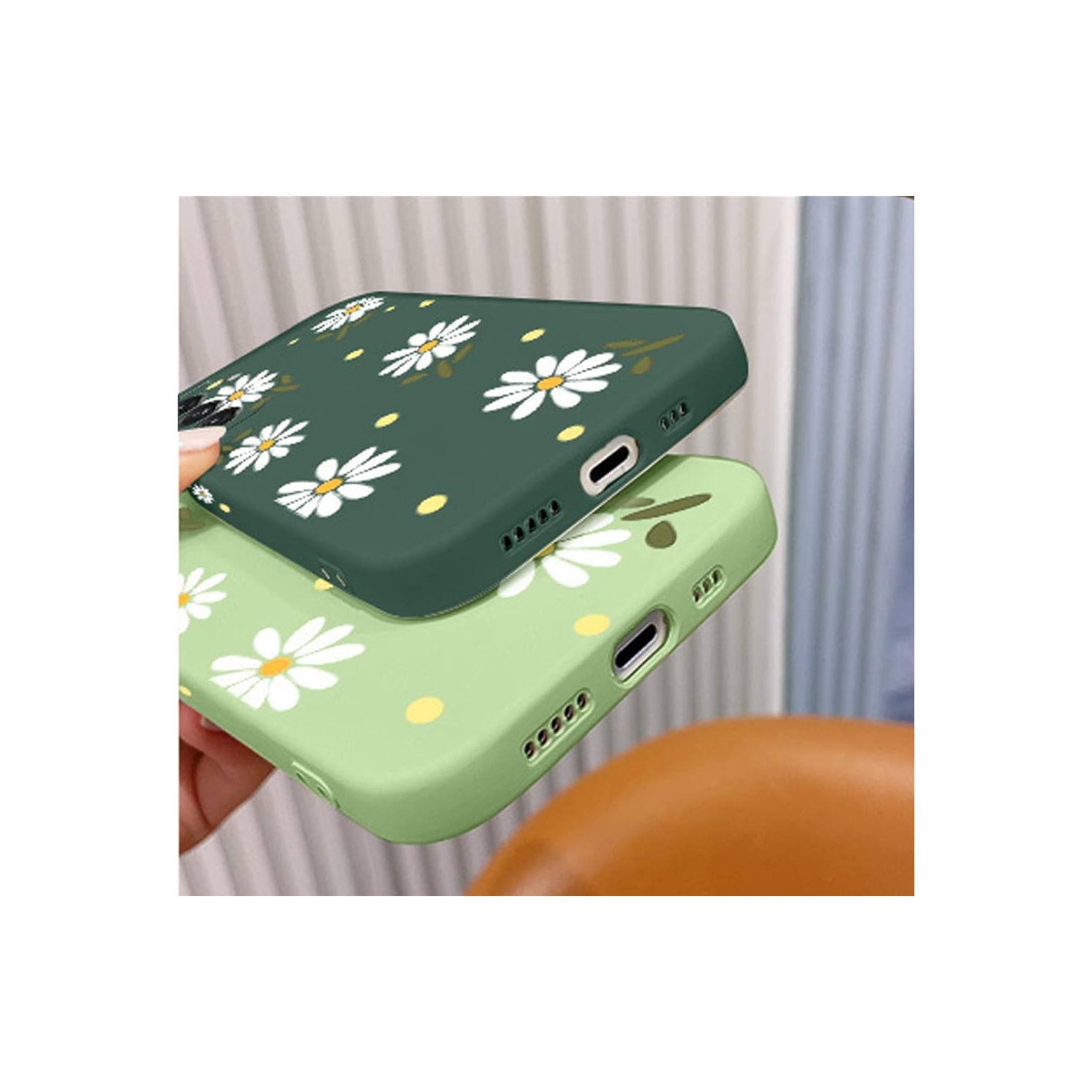 Pour étui Galaxy Note 10 plus Cute Daisy Pattern Protection antichoc TPU Bumper liquide silicone