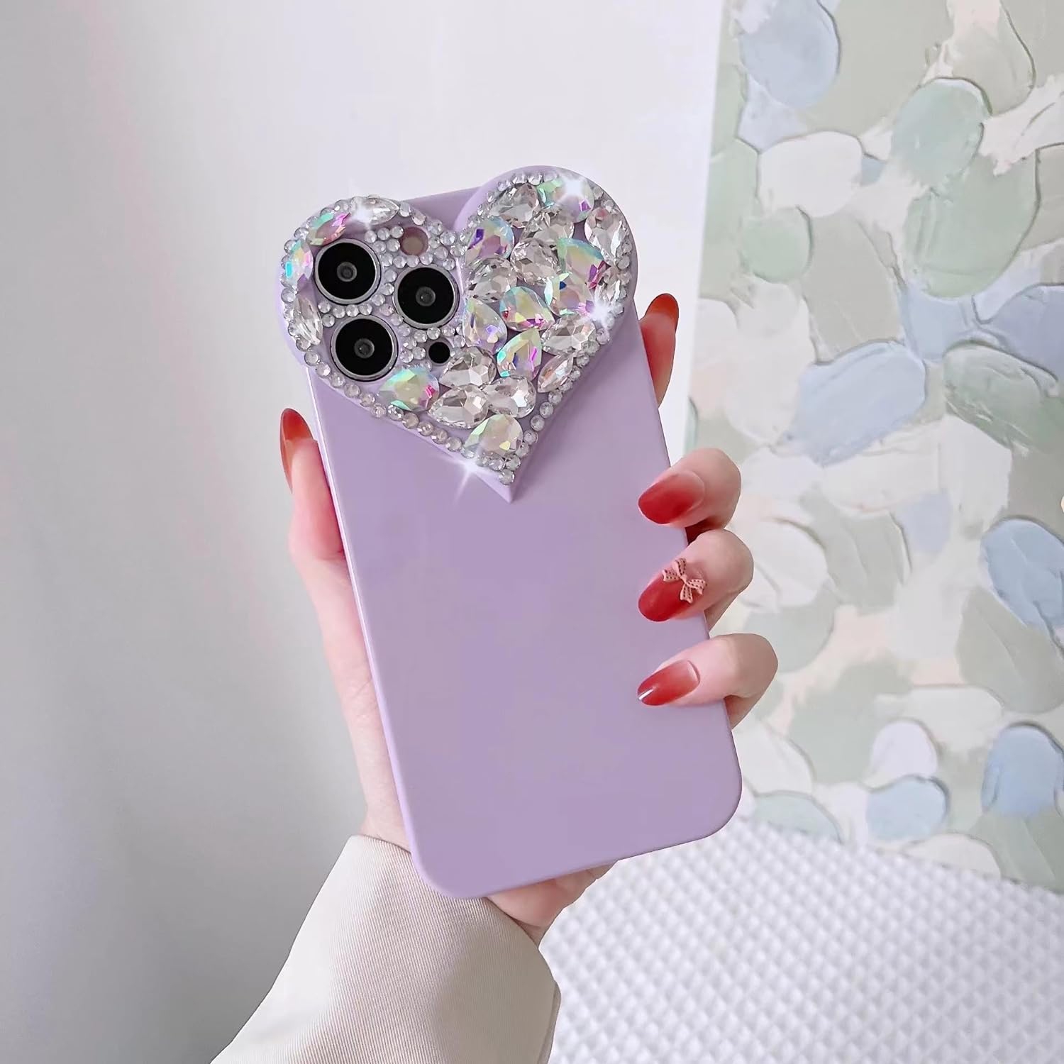 Glitter Case for iPhone 15 Pro Max 6.7”, Cute Sparkle Shiny Bling Phone TPU Bumper Cover with Girly Bling