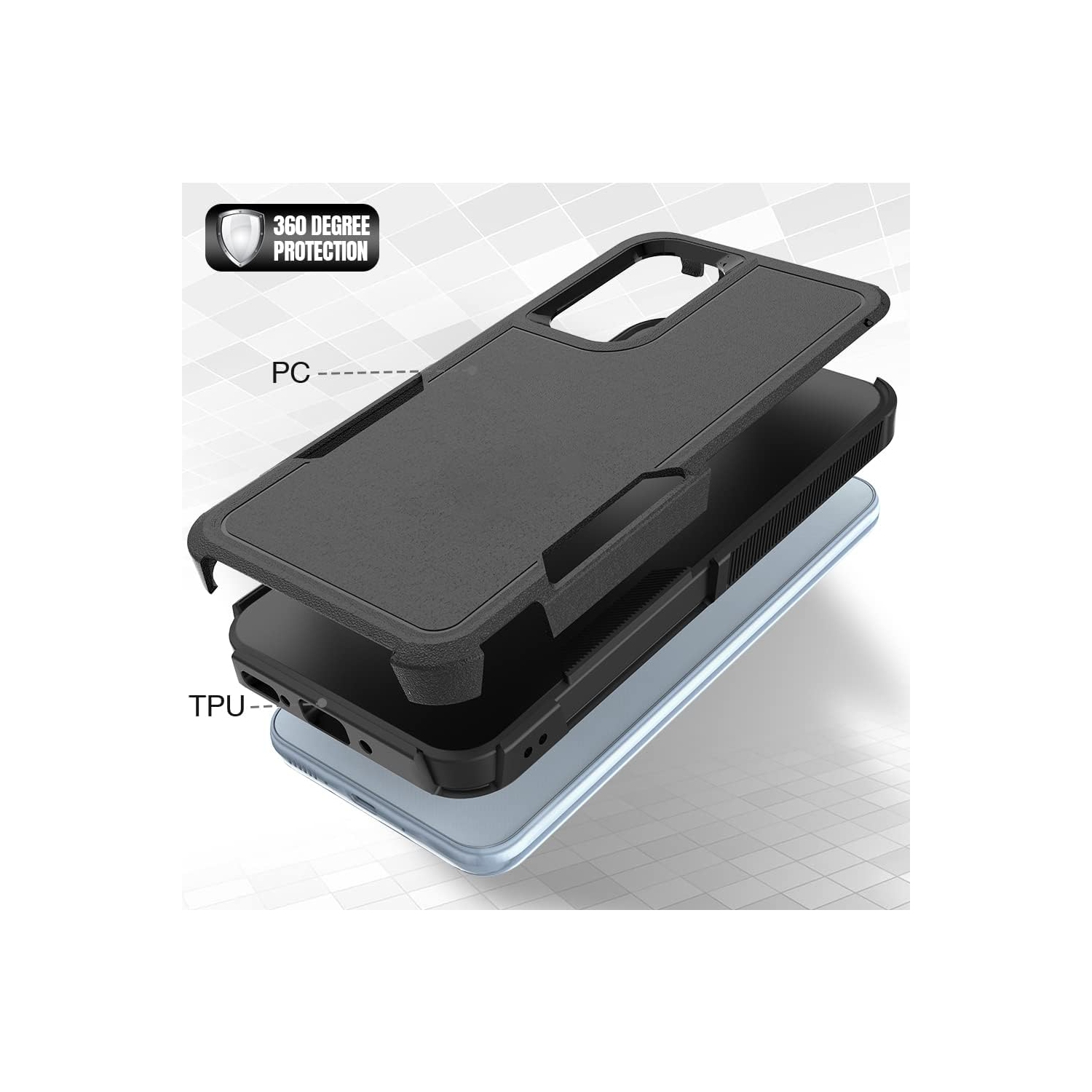 for Samsung Galaxy A54 5G Case, Military Grade Drop Proof Anti Scratch Non Slip Enhance Grip Shockproof Full