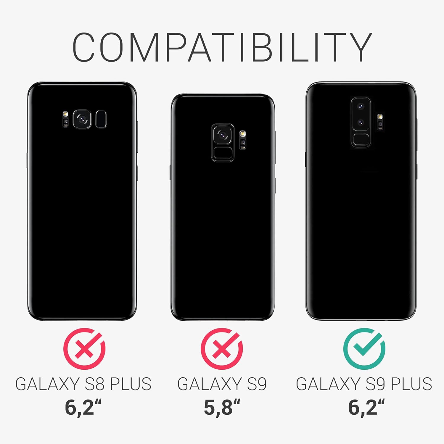 Case Compatible with Samsung Galaxy S9 Plus Case - TPU Silicone Phone Cover with Soft Finish - Magenta Purple