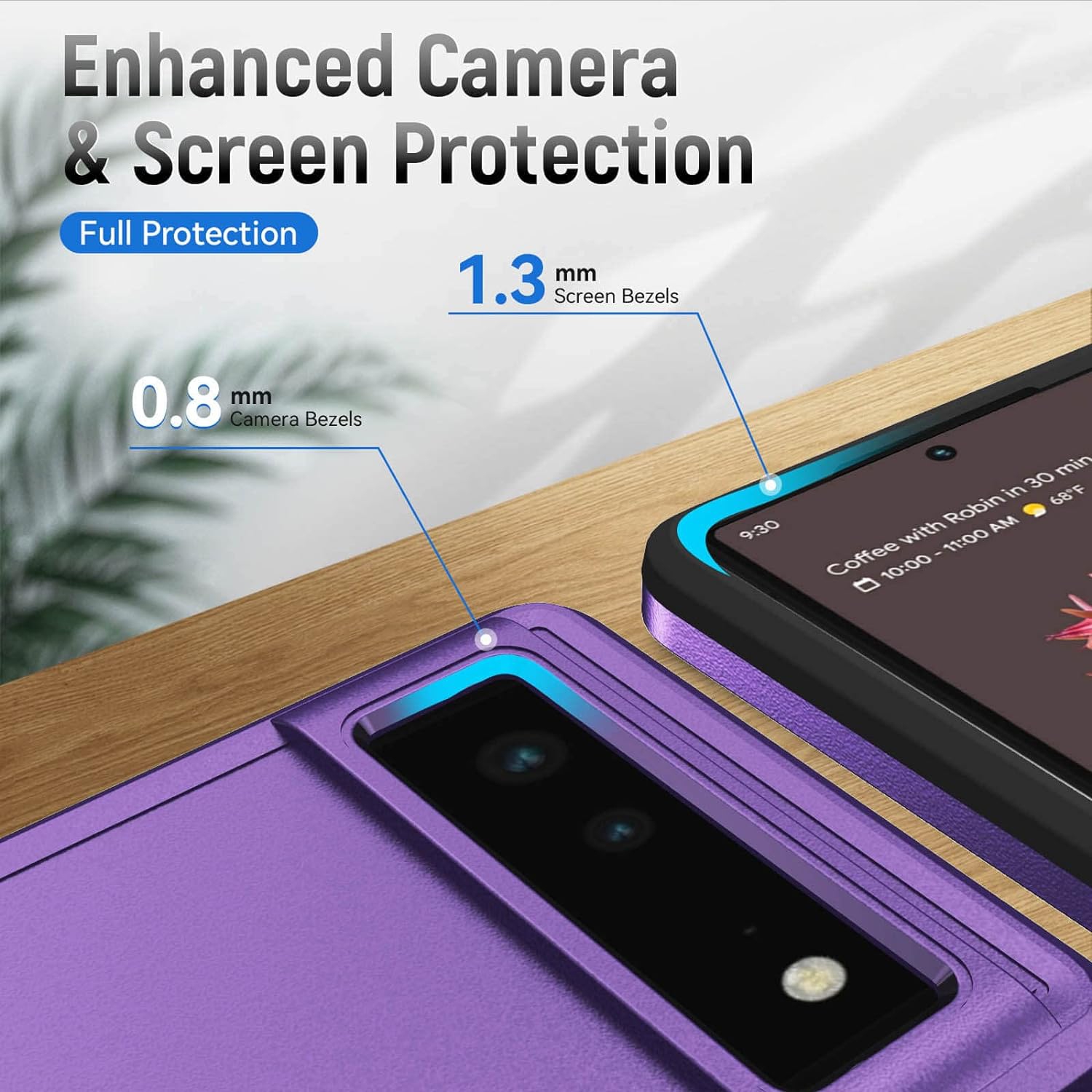 Case for Pixel 6,Hard Back & Soft TPU Dual Layer for Pixel 6 Case,Slim Cover Design,Anti-Scratch Phone Case,Full Body