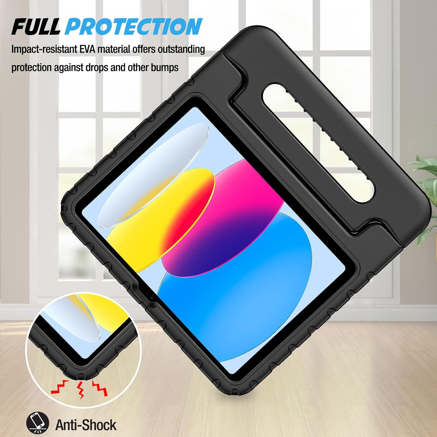 Étui pour enfants pour iPad 10th génération avec porte-crayon, étui iPad 10 10,9 po 2022 léger et antichoc pour enfants