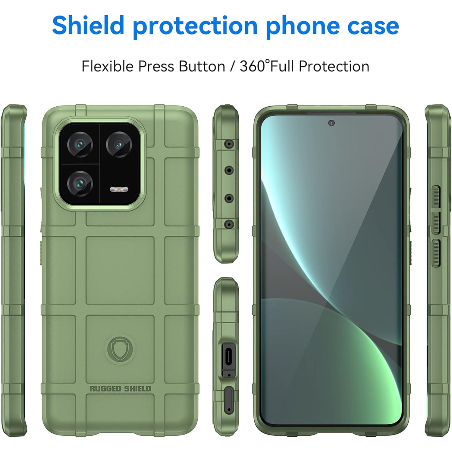 for Xiaomi 13 Pro Case, Heavy Duty Shockproof Slim Protection Phone Case Support Wireless Charging Cover